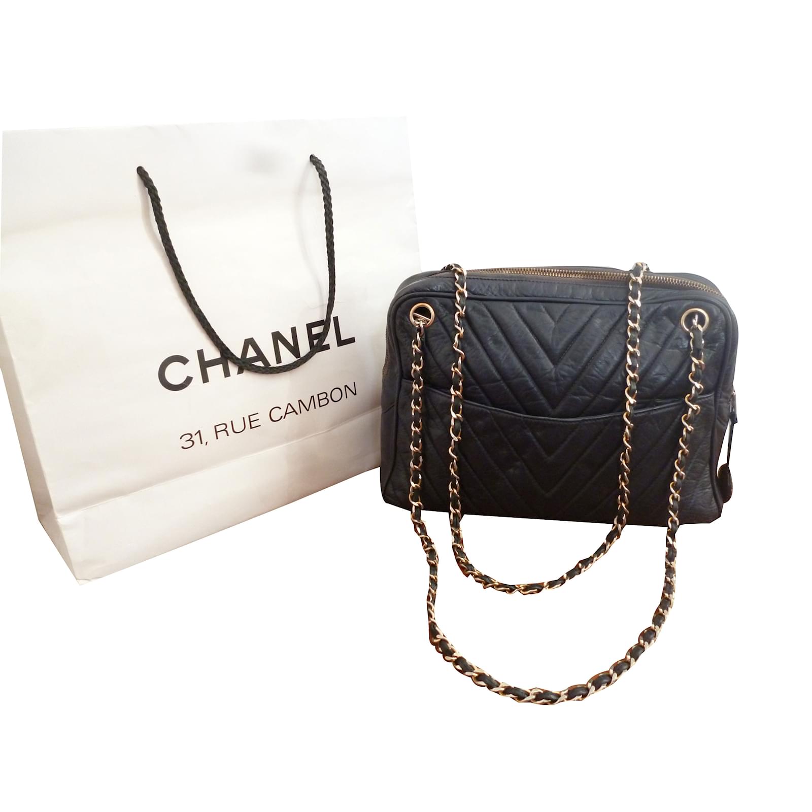 Sacs à main Chanel caméra Cuir Bleu ref.52132 Joli Closet