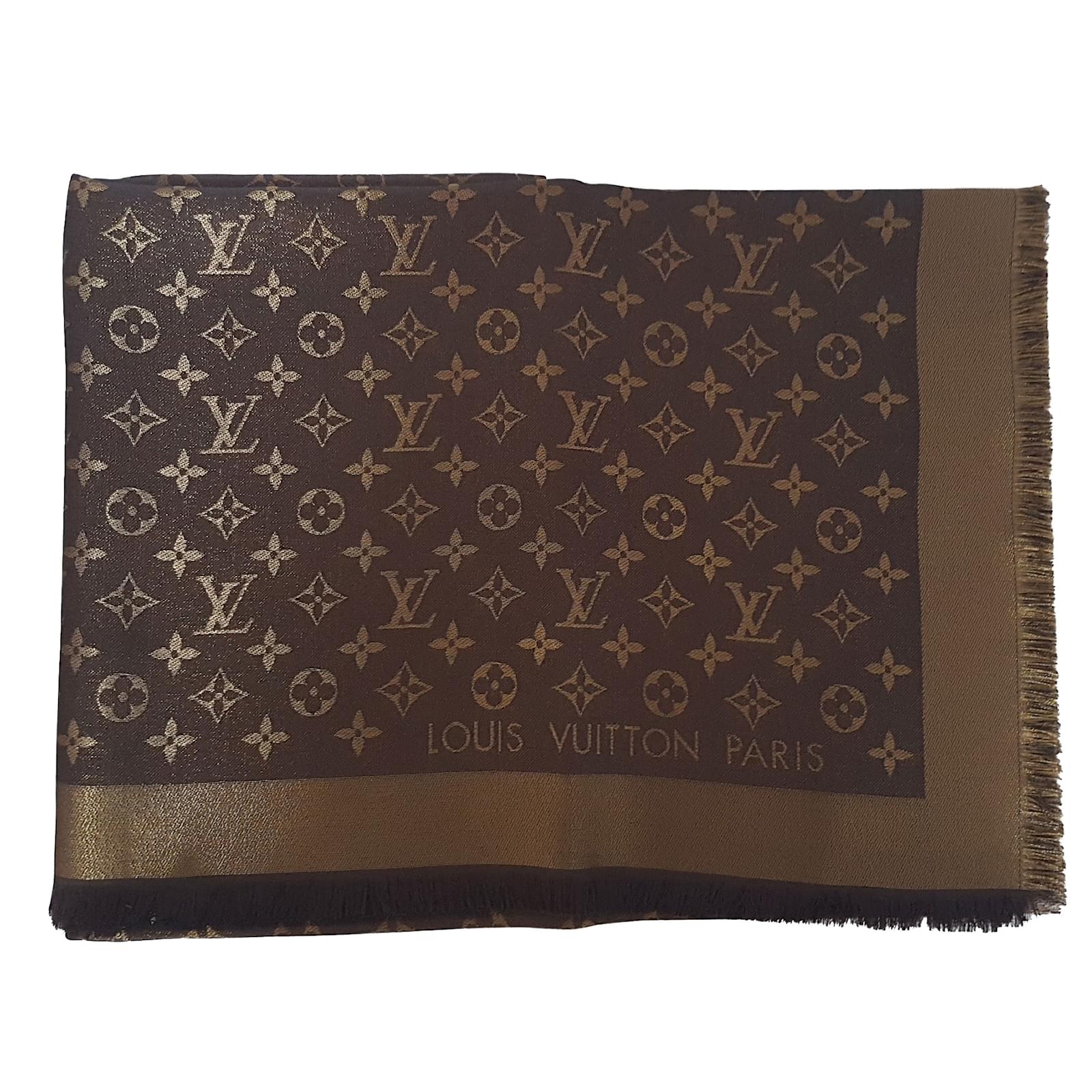 louis vuitton shawl brown