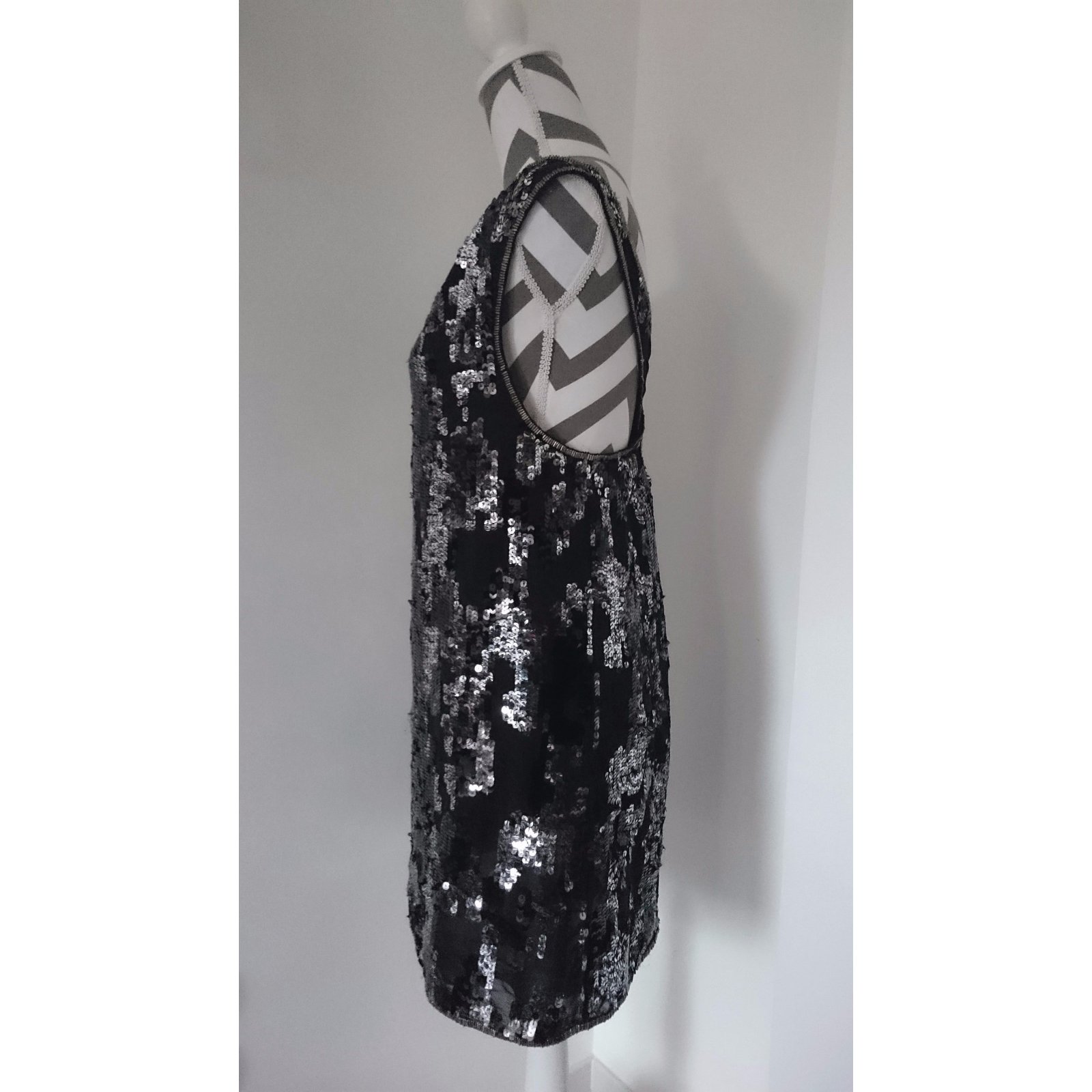 Diesel Dresses Black Silvery Polyester ref.52705 - Joli Closet