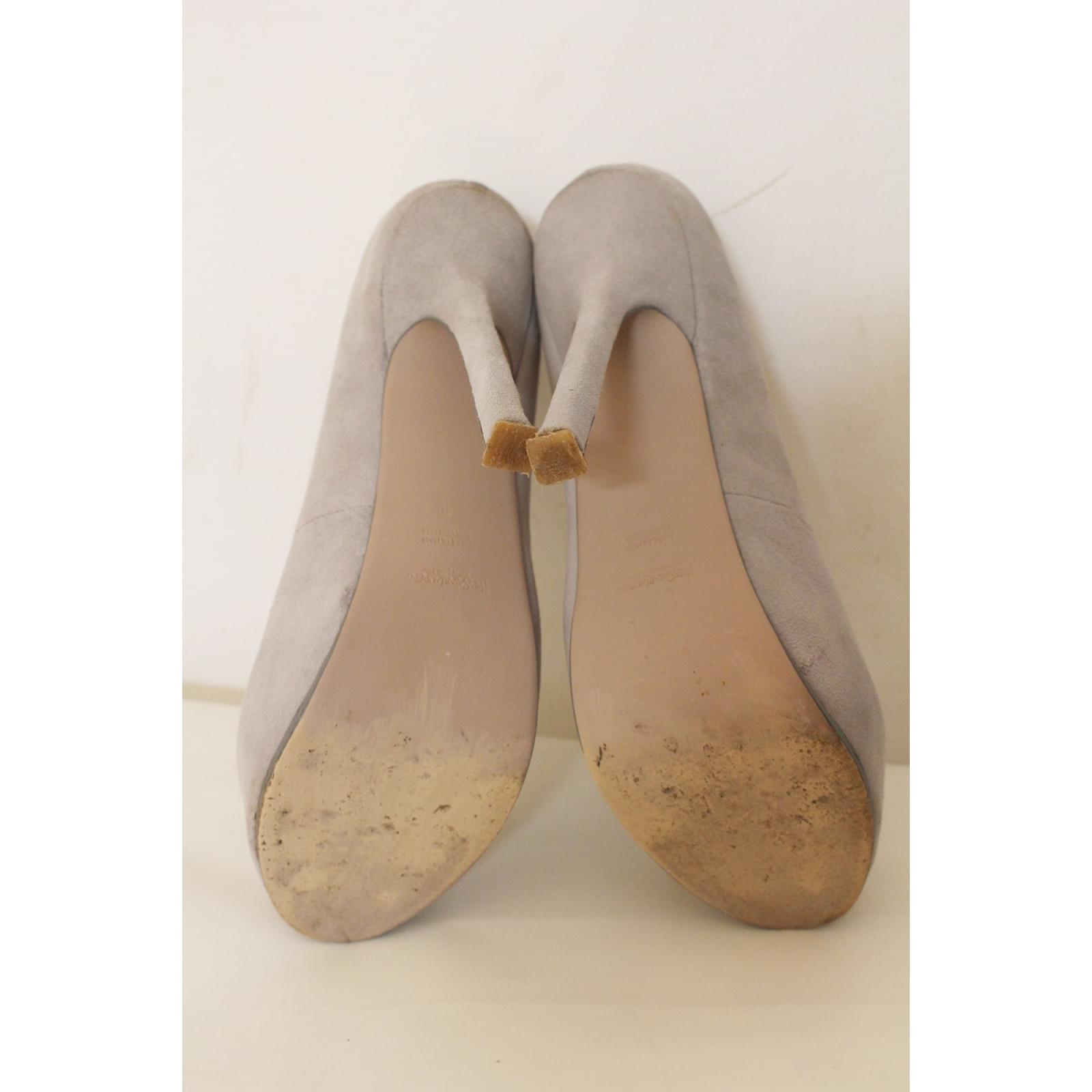 tan ysl heels