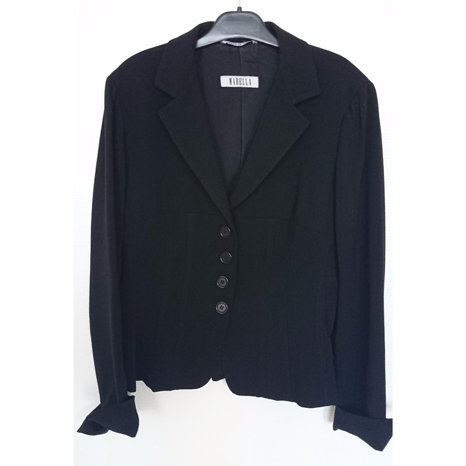 Marella Jackets Black Wool ref.53368 - Joli Closet