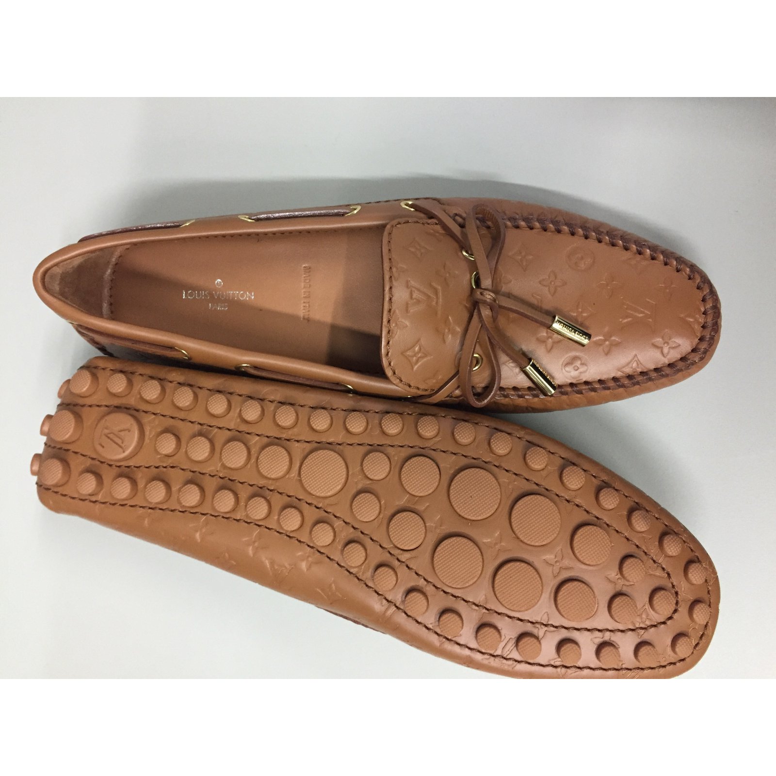 Louis Vuitton Loafers Caramel Leather ref.53611 - Joli Closet