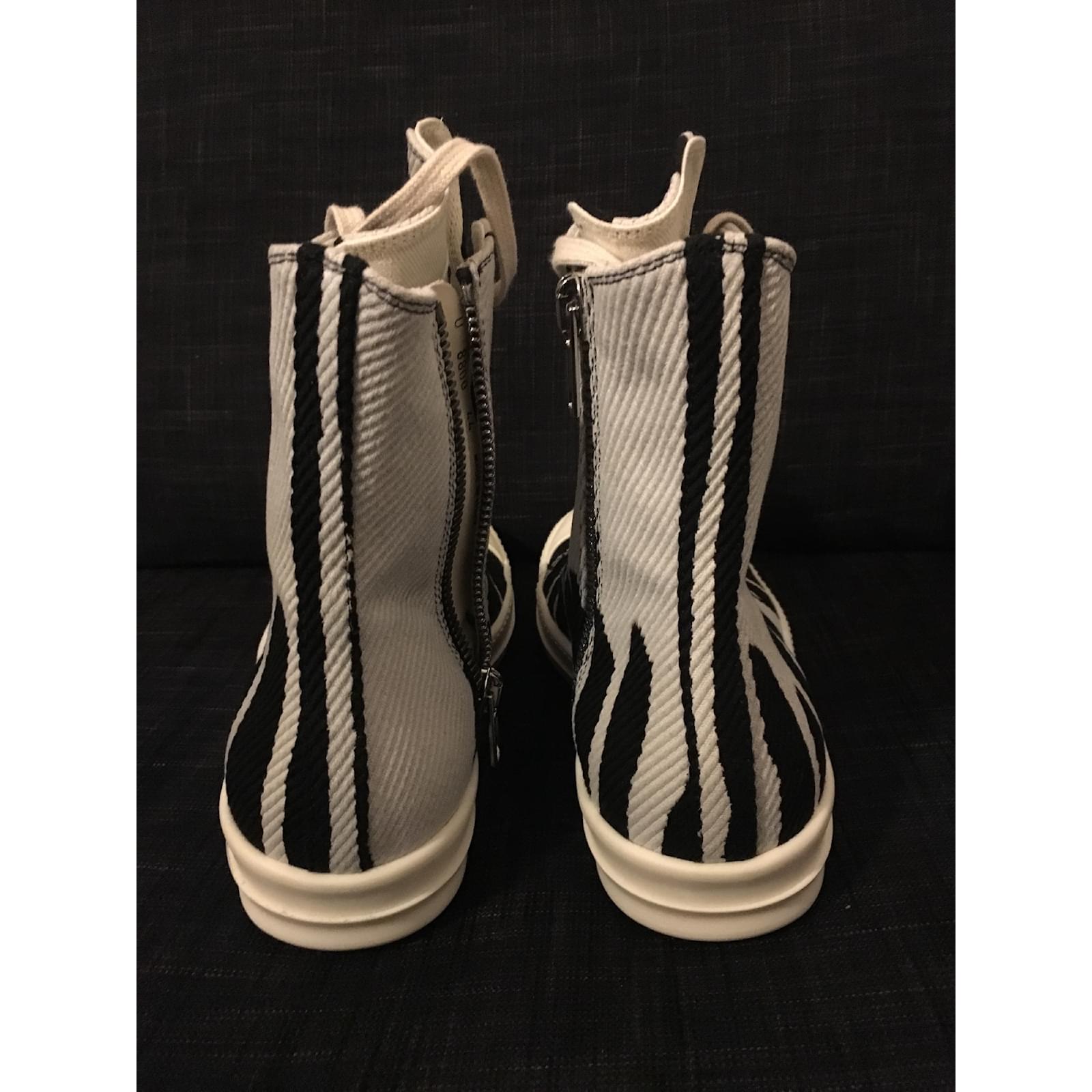 Rick Owens Bleach vomit ramones Black Leather ref.53981