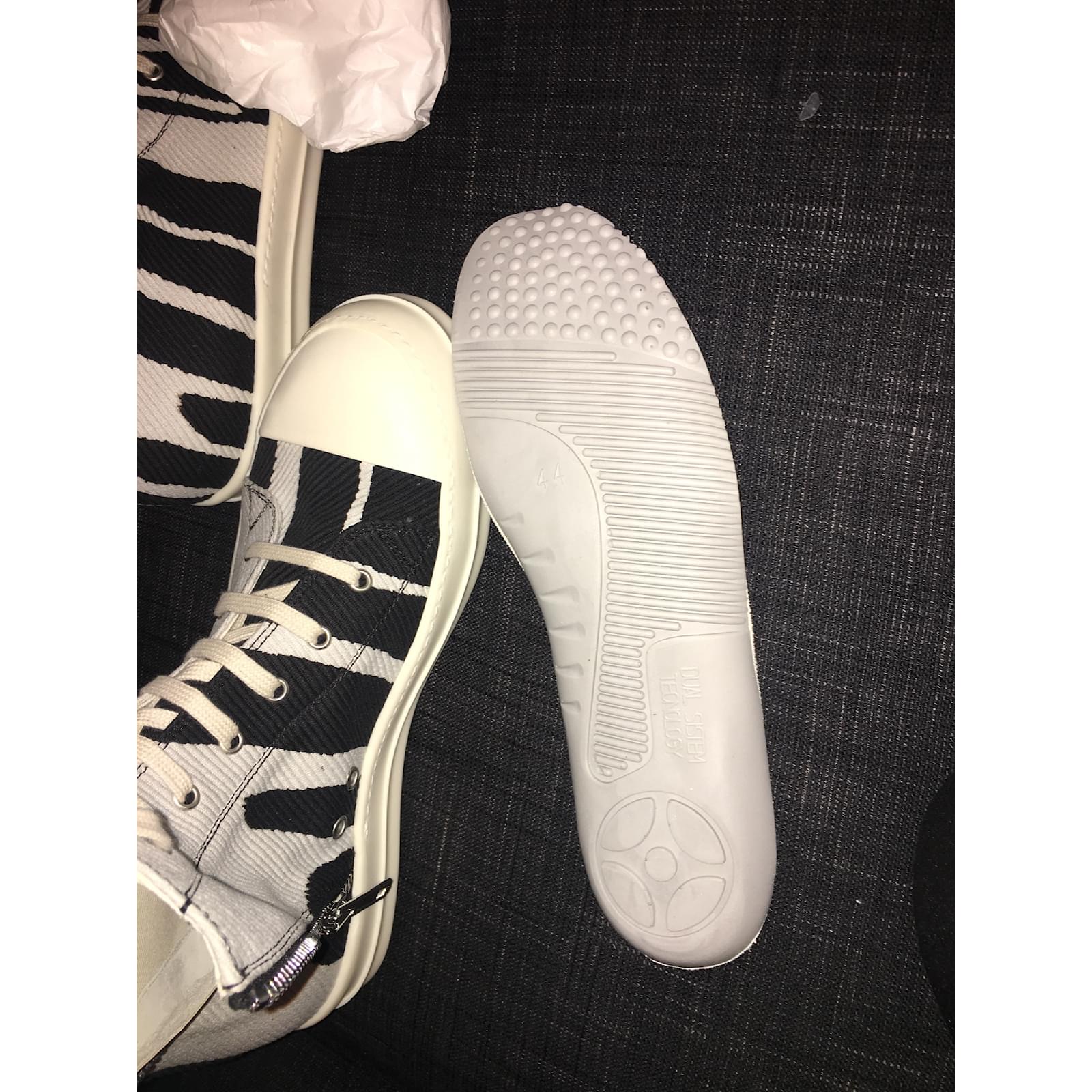 Rick Owens Bleach vomit ramones Black Leather ref.53981