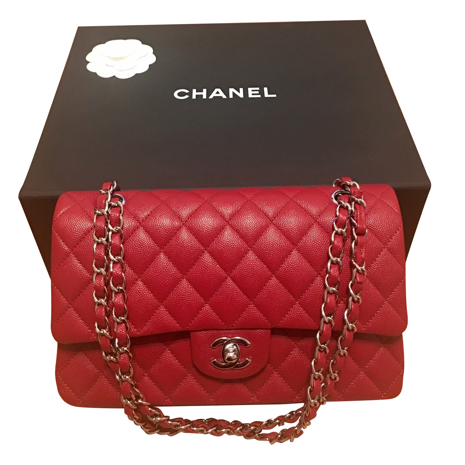 Timeless RED CLASSIC CHANEL BAG Patent leather ref.87263 - Joli Closet