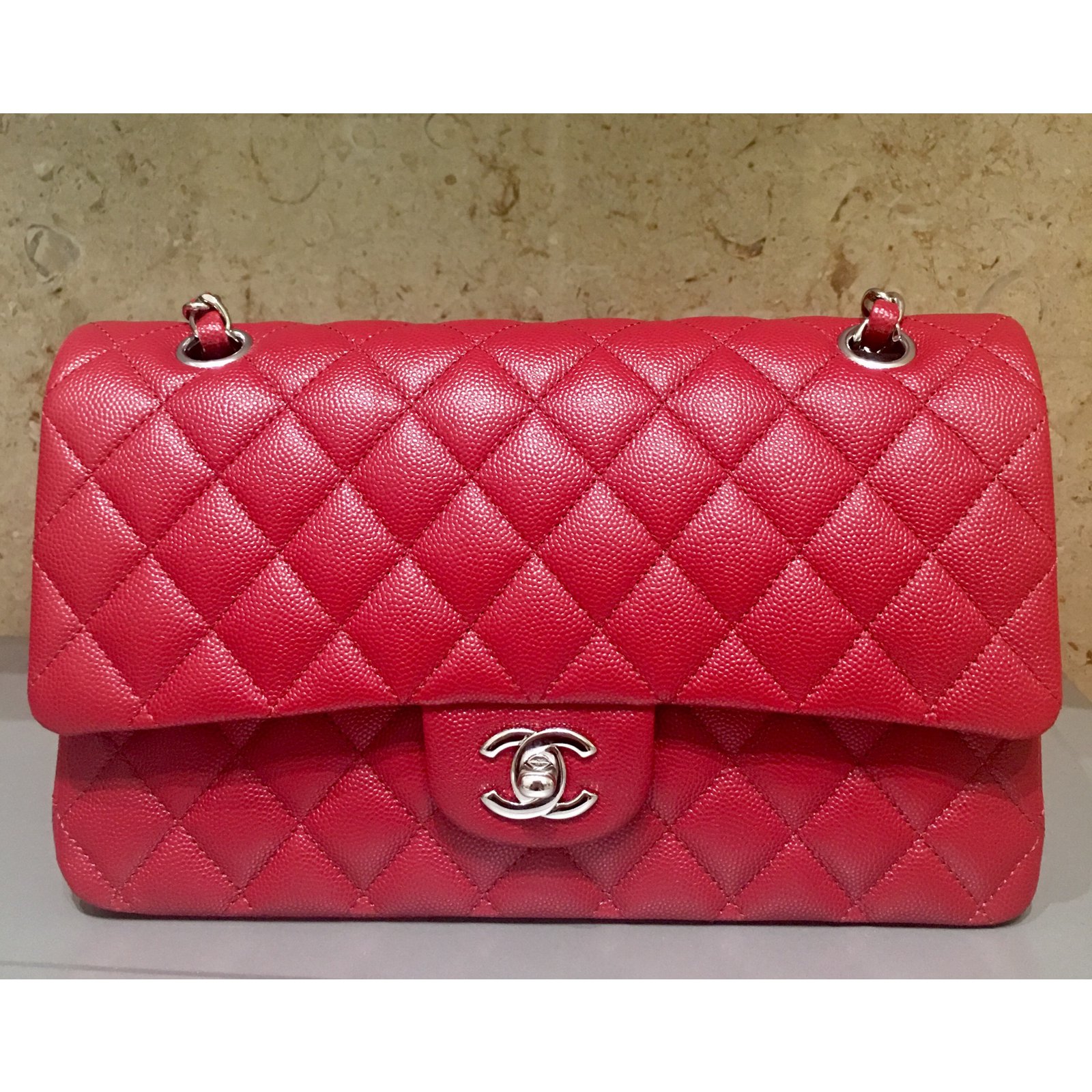 Chanel Timeless Red Leather ref.54311