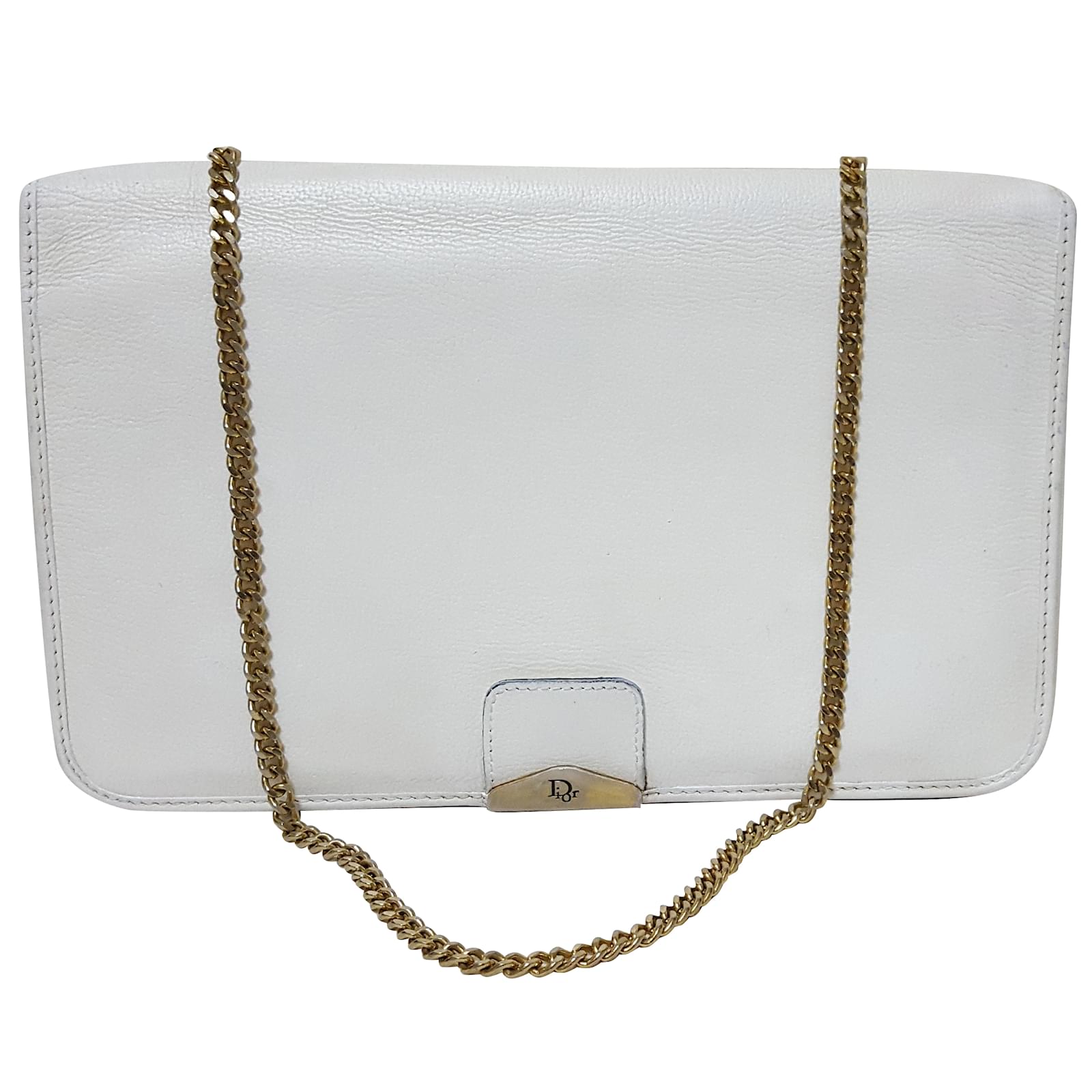 Dior Handbags White Leather ref.54531 - Joli Closet