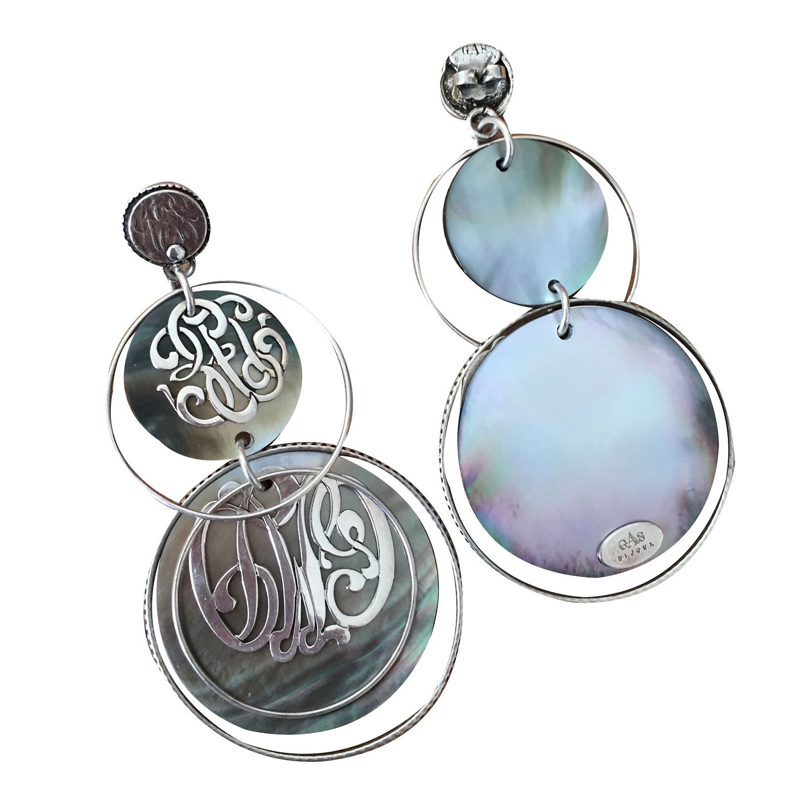 Boucles D’oreilles Argentées Goutte Ajouré – Style Ethnique Ciselé – Neuf Avec étiquettes