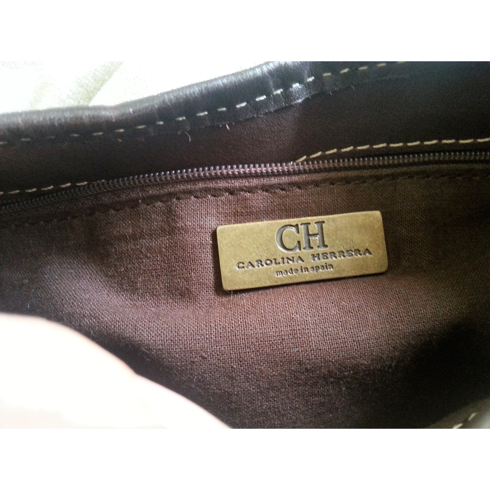 Cloth handbag Carolina Herrera Beige in Cloth - 36166665