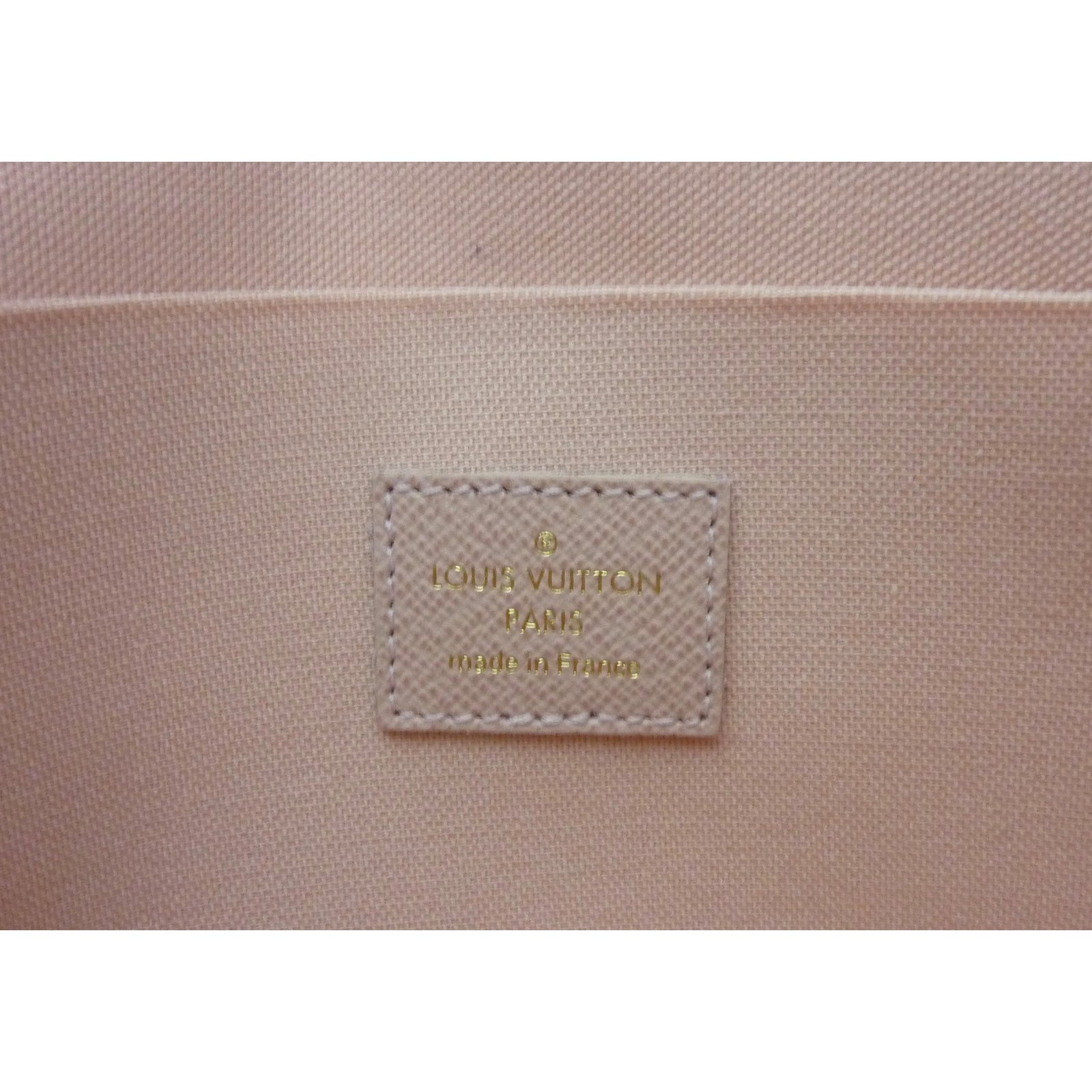 Louis Vuitton Félicie Damier Azur Beige Leather Cloth ref.55200