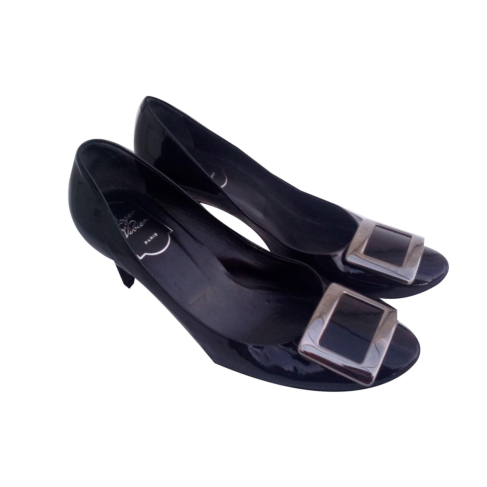 roger vivier black heels