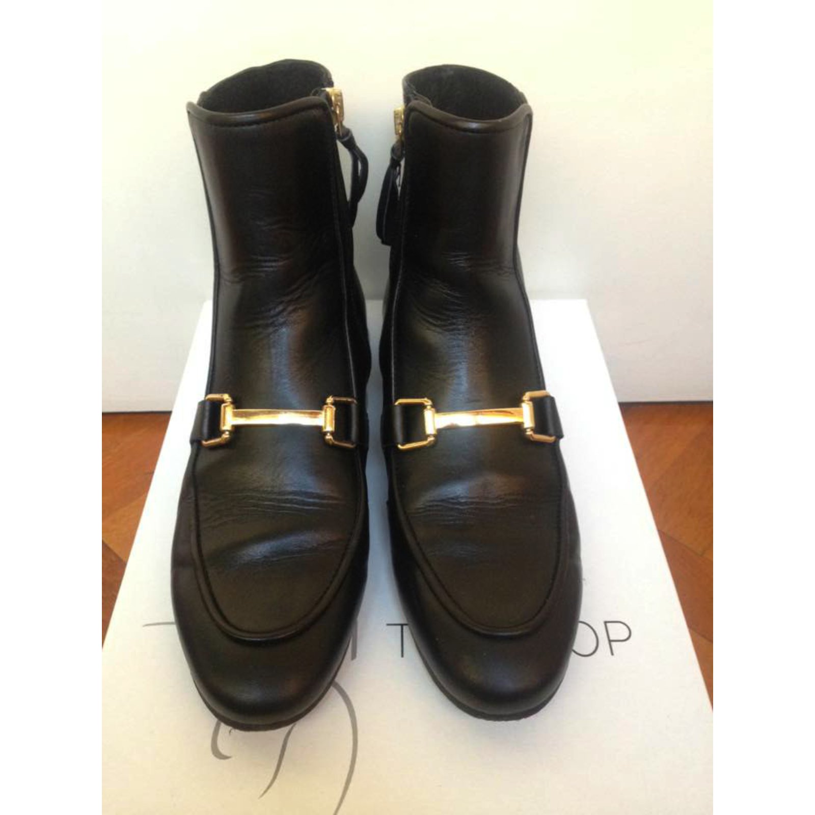 black heeled ankle boots topshop