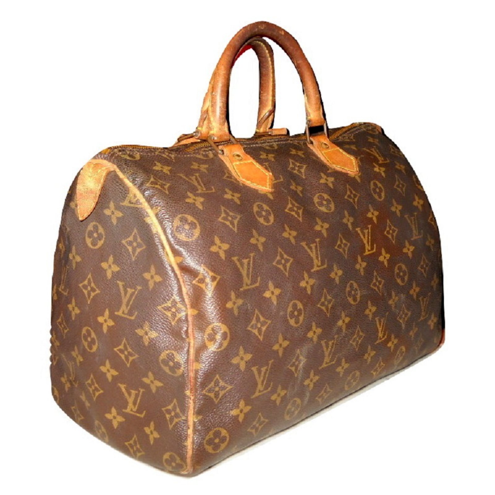 Louis Vuitton Speedy shoulder strap Dark brown Cloth ref.128474 - Joli  Closet