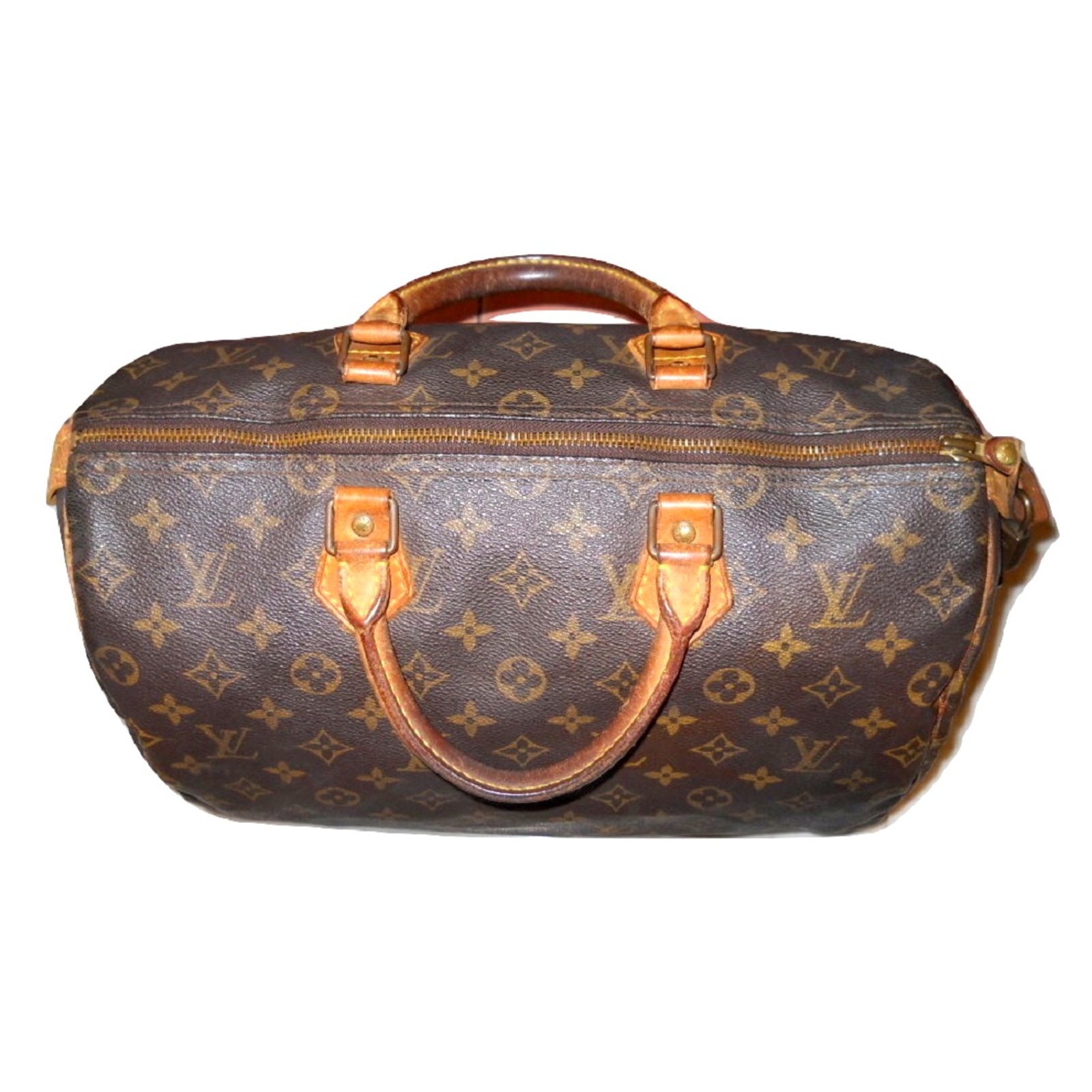 Louis Vuitton Speedy 35 Vintage Brown Leather ref.216595 - Joli Closet