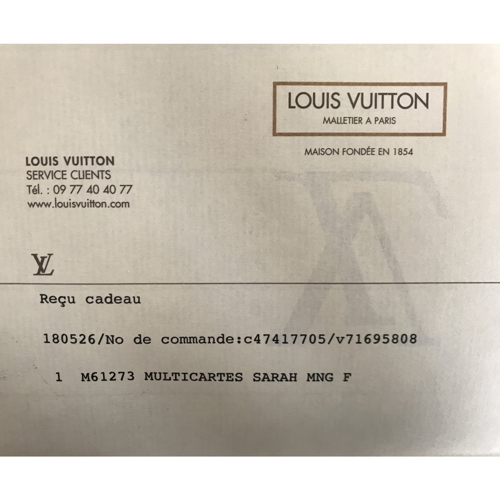 Louis Vuitton M61273 Sarah Multicartes Monogram Canvas