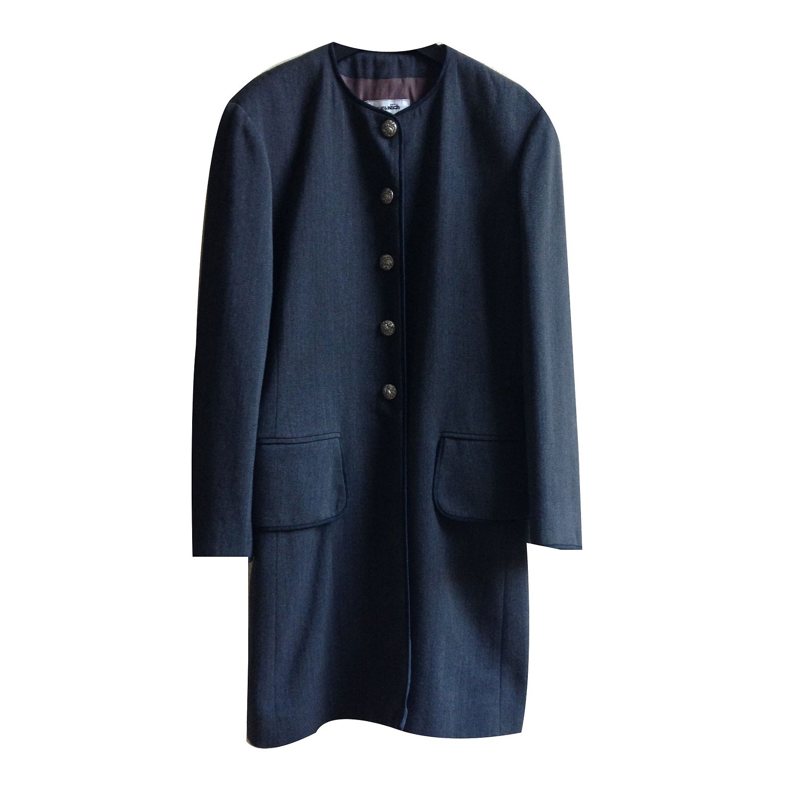 Veste En Laine Rouge Georges Rech Taille 44 (42-44) - Vintage Quasi Neuve - Femme