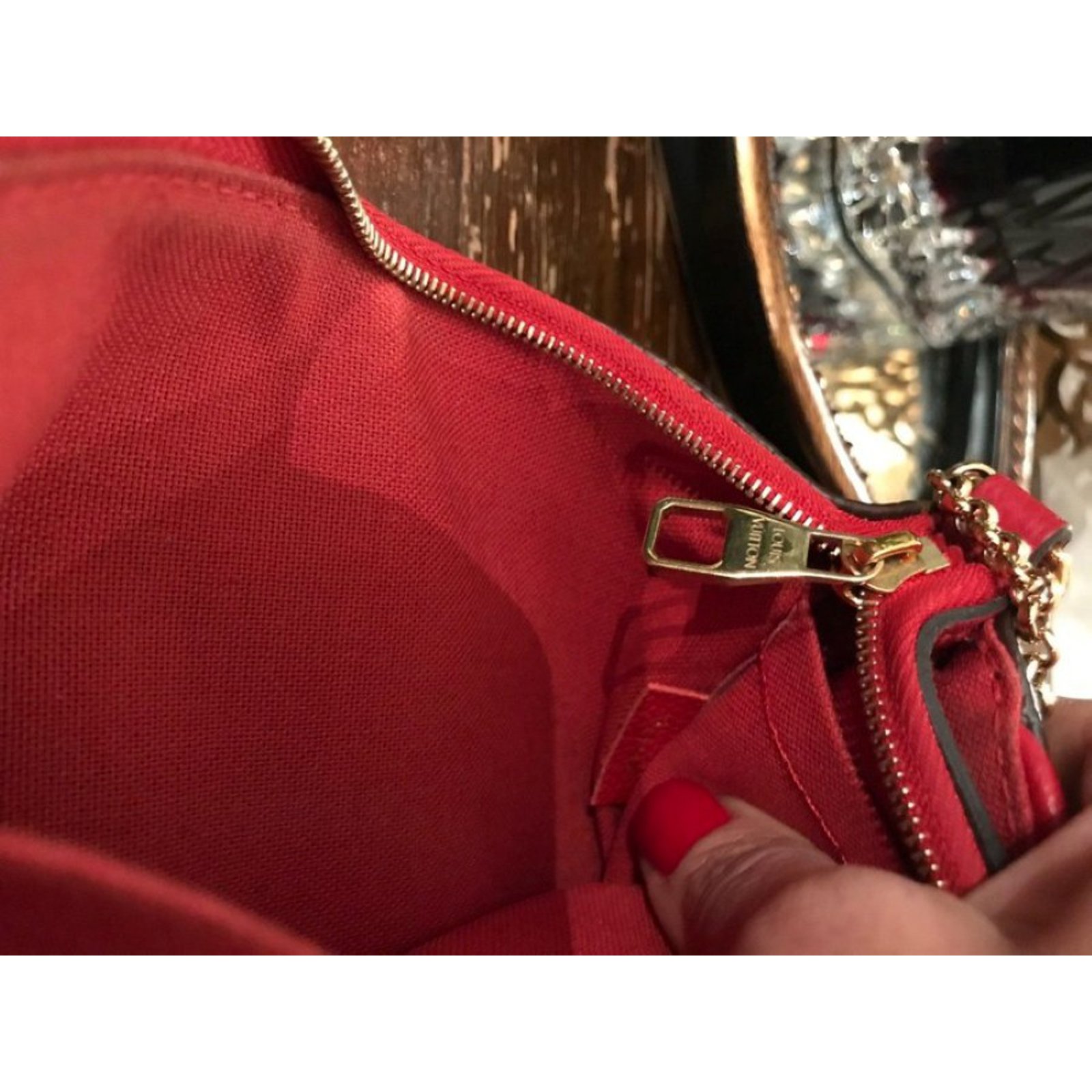 Louis Vuitton Pallas Brown Red ref.56405 - Joli Closet