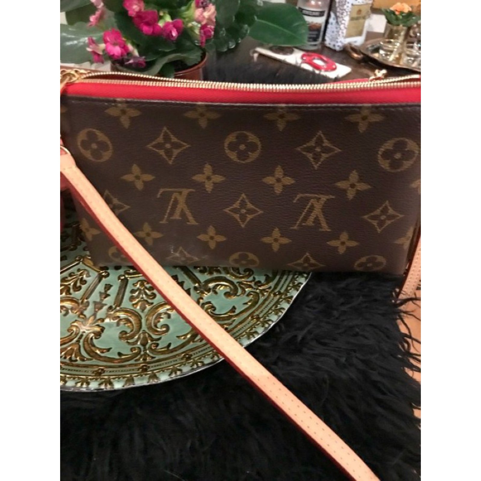 Louis Vuitton Pallas Brown Red ref.56405 - Joli Closet