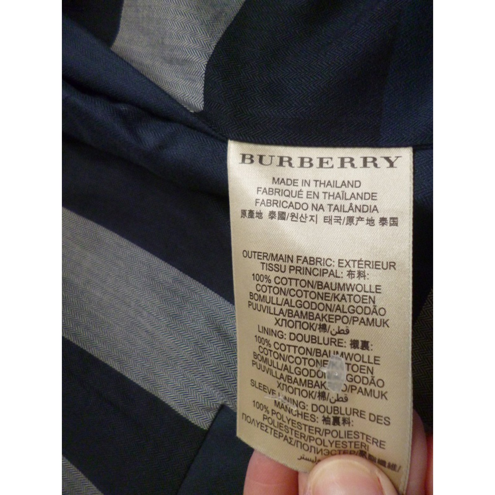 Burberry Brit Trench coats Navy blue Cotton  - Joli Closet