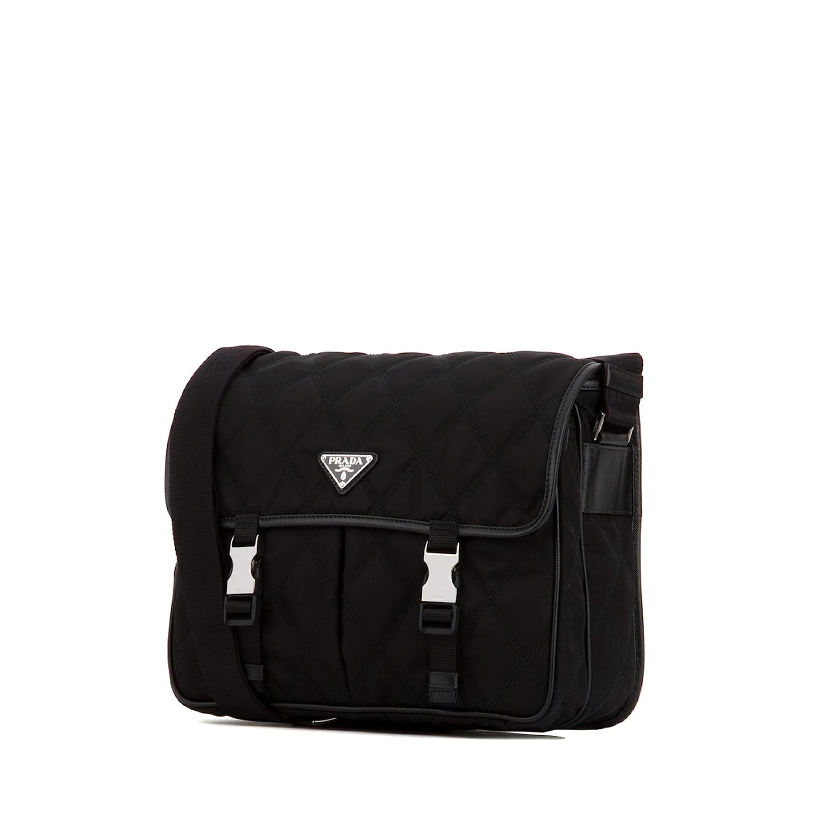 Prada quilted nylon shoulder bag new Black ref.57616 Joli Closet