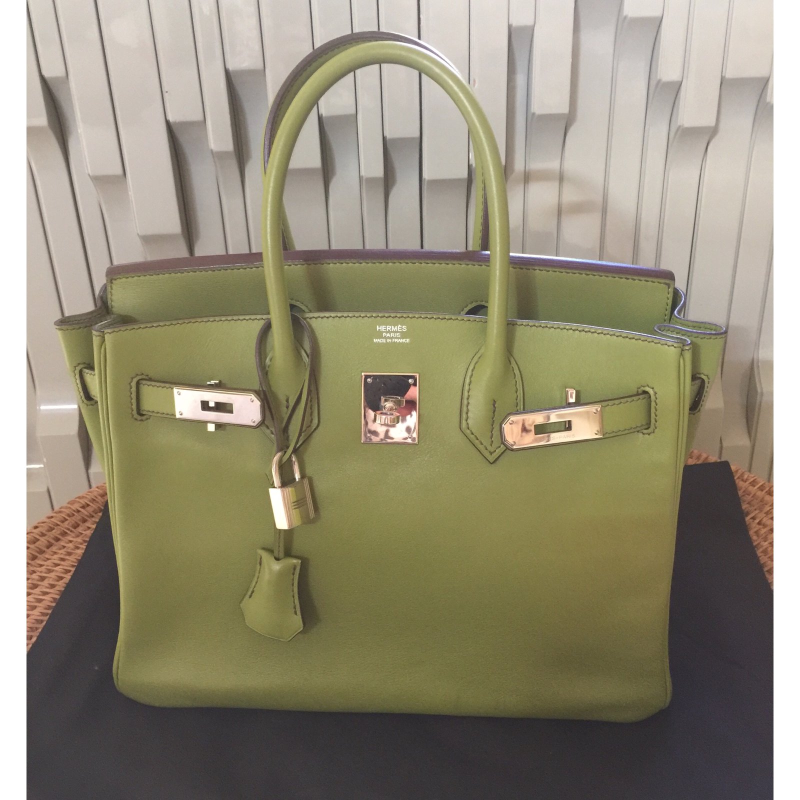 Hermès Birkin 30 Green Leather ref.57649 - Joli Closet