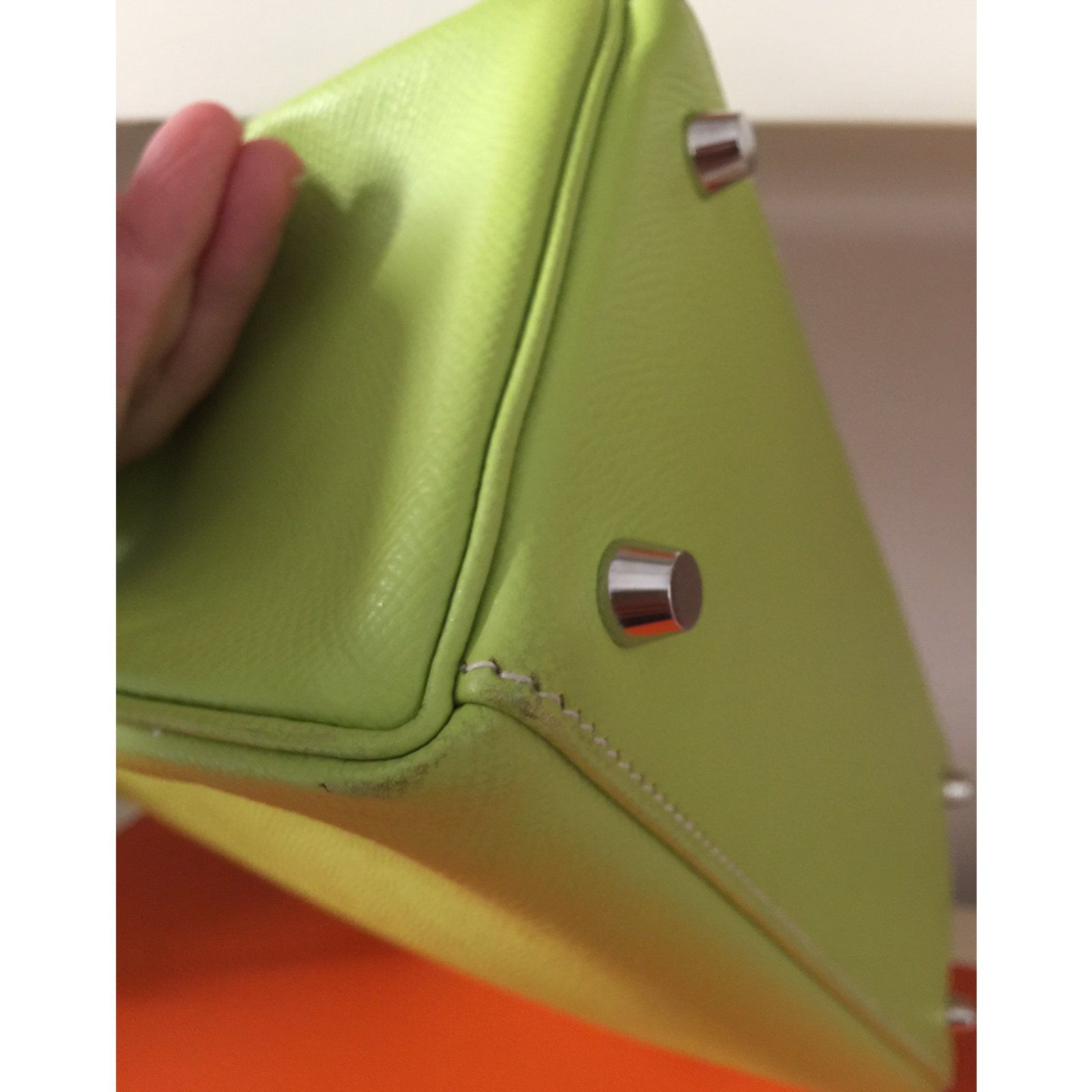 Hermès Kelly 28 Green Leather ref.57663 - Joli Closet