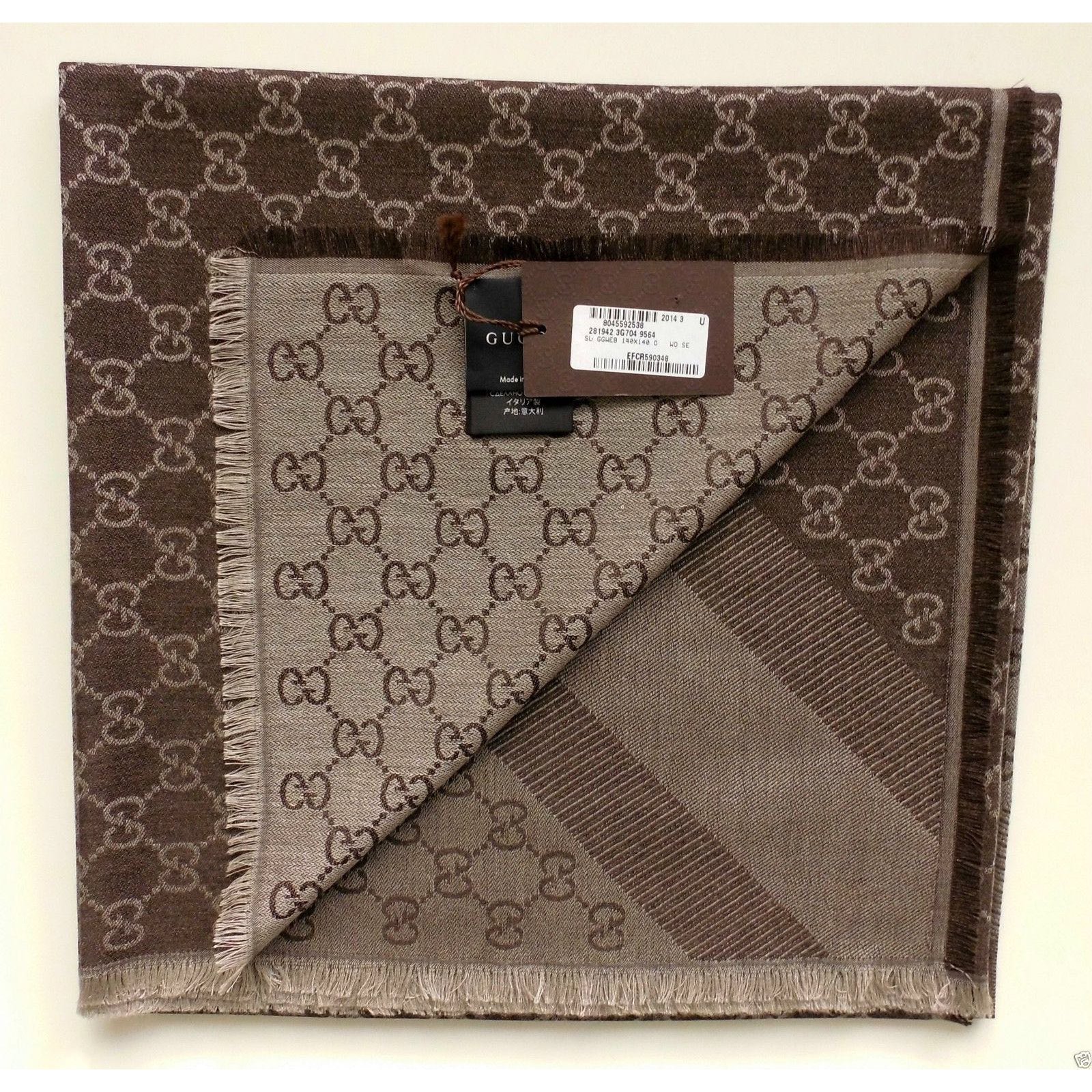 Ggweb. brown. gucci. new Silk Wool ref.53621 - Joli Closet