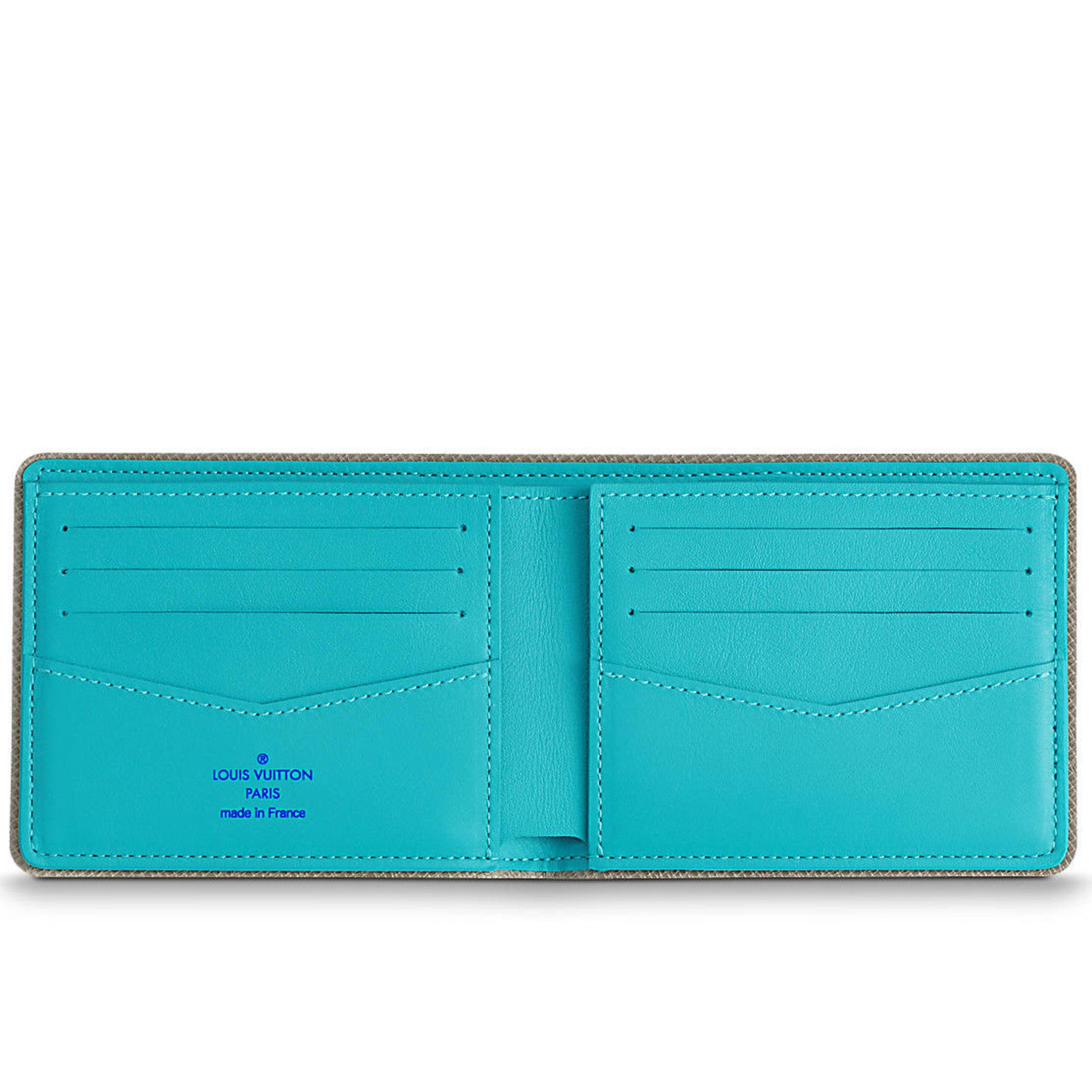 Louis Vuitton Slender mens wallet Louis Vuitton Wallets Small accessories Leather Blue ref.57708 ...