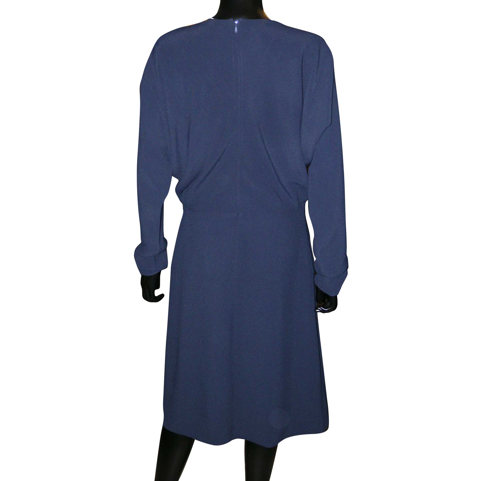 Chloé Dresses Navy blue Viscose Acetate ref.58066 - Joli Closet