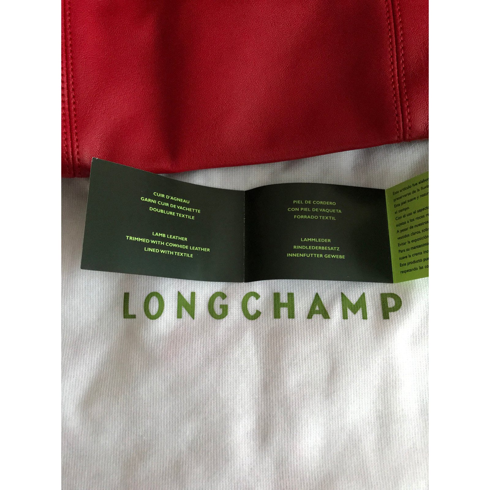 Longchamp Le Pliage Cuir leather shopper - Red- New with tags ref.58103 -  Joli Closet