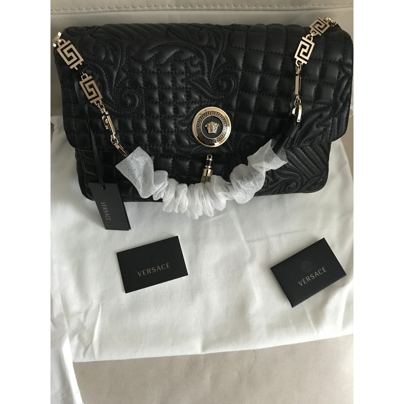Gianni Versace Vanitas Medea Quilted Barocco Bag Black Handbags Gianni Versace Facebook Pin This