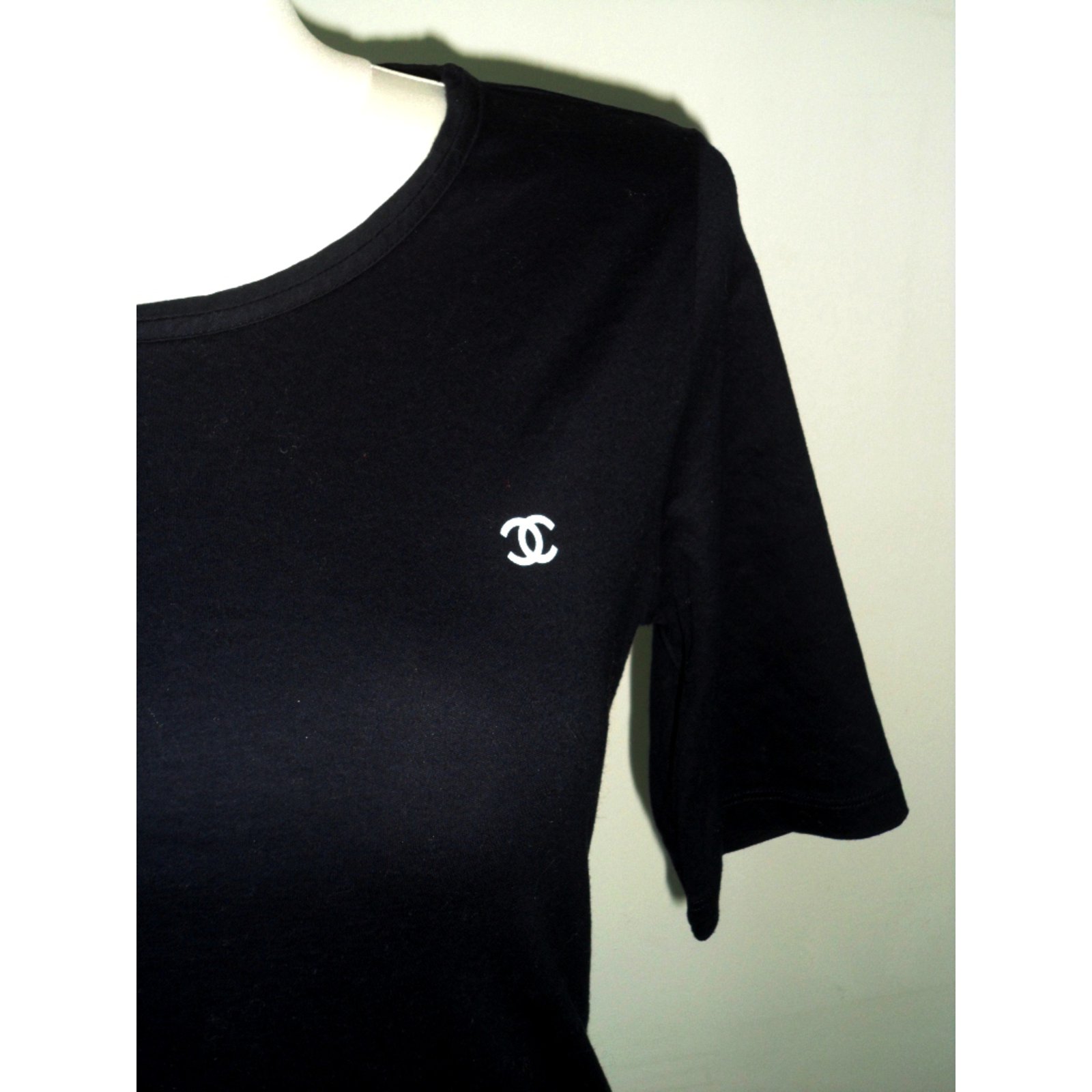 T-shirt Chanel Black size 36 FR in Cotton - 34101977