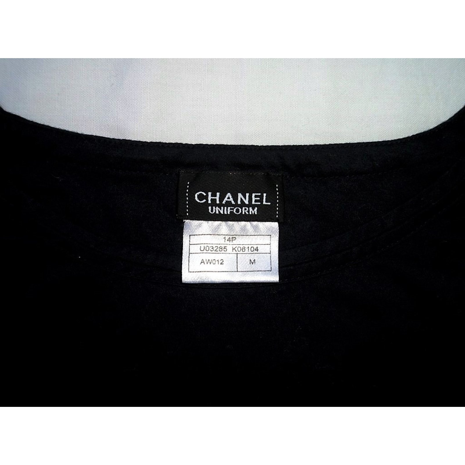 CHANEL, Tops, 0 Authentic Chanel Uniform White Cotton Tshirt Tee Cc Logo  Size S