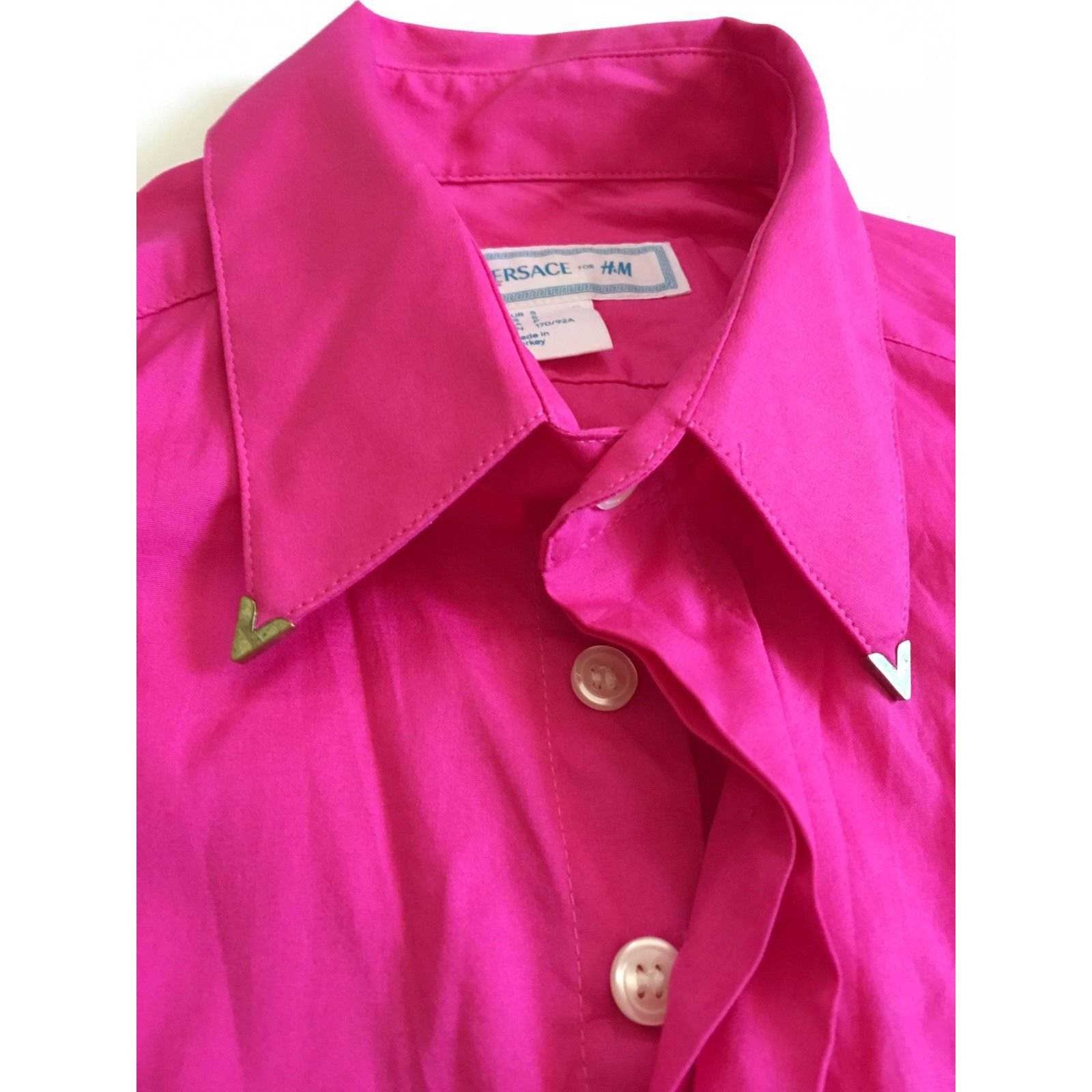pink versace mens shirt
