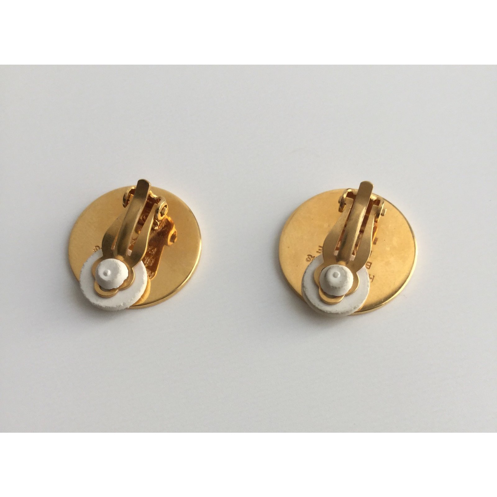 Hermès Clou de selle Earrings Golden Metal ref.59315 - Joli Closet