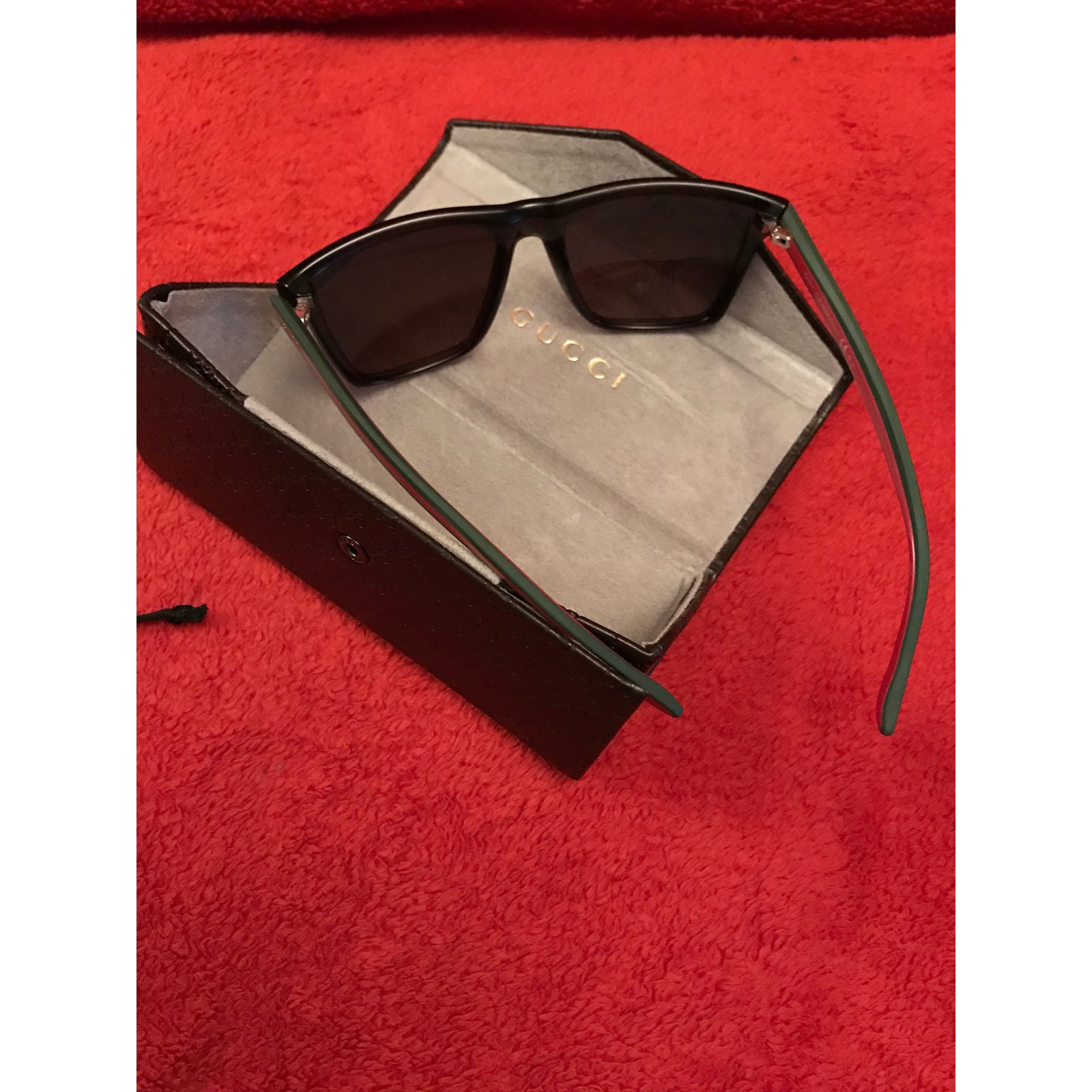 kompakt større Pind Gucci Women's GG 3535/S Rectangular Sunglasses Dark brown Plastic ref.59355  - Joli Closet
