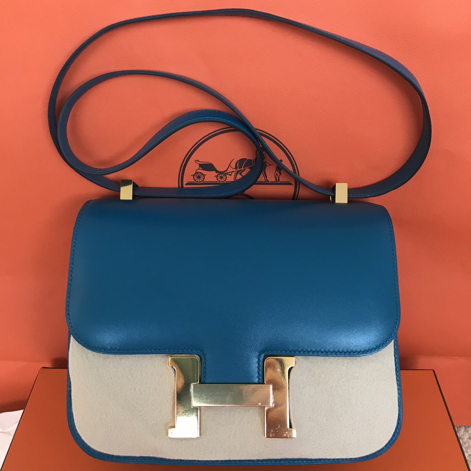 Hermès Constance 24 Blue Leather ref.59381 Joli Closet