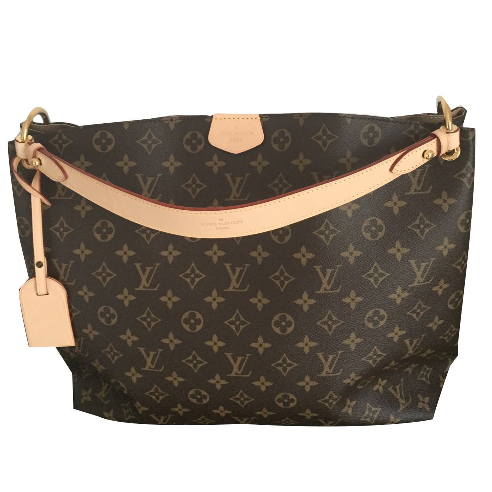 Graceful cloth handbag Louis Vuitton Brown in Cloth - 32022196