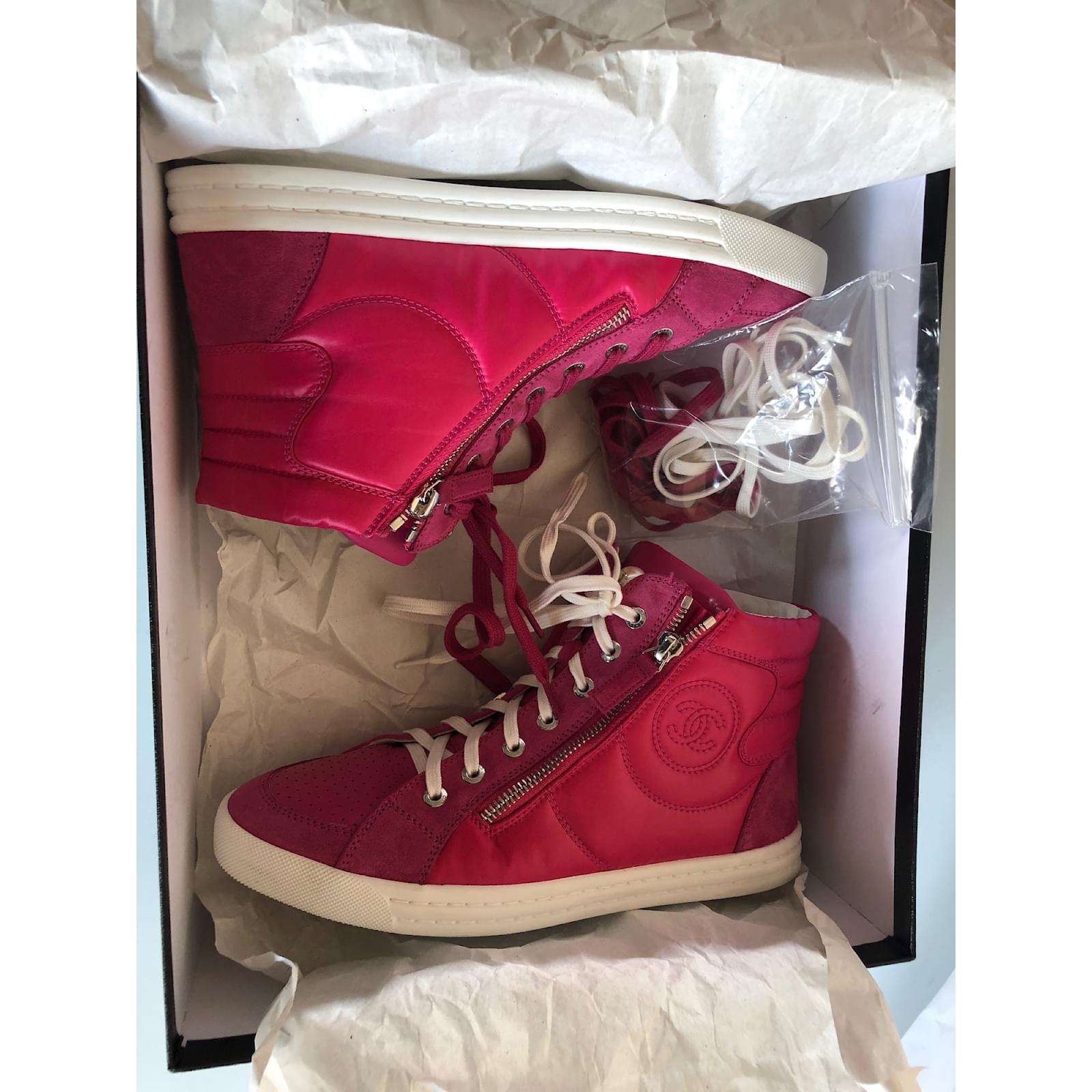 basket chanel femme rose