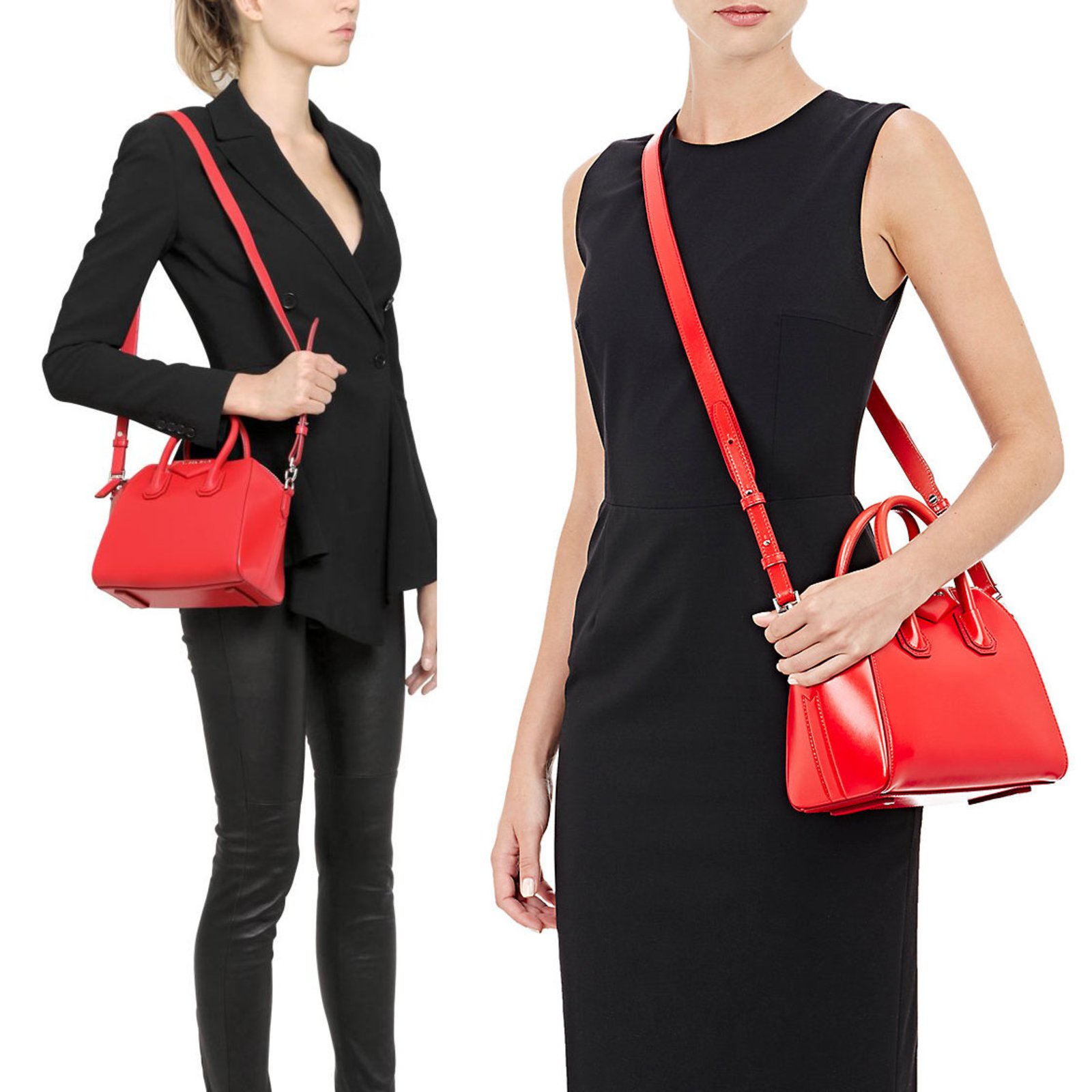 Givenchy Mini Antigona Red Leather  - Joli Closet