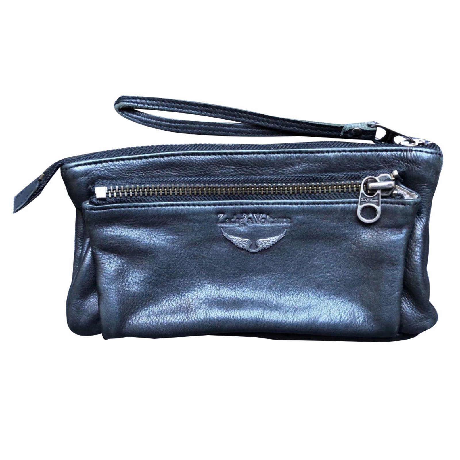 Zadig & Voltaire Clutch bags Black Leather ref.60222 - Joli Closet