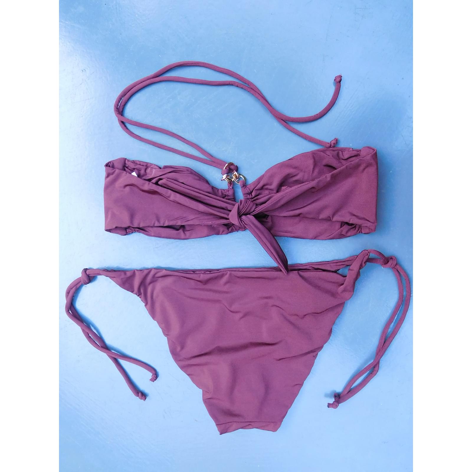 Bikini Bilytis Femme – Haut Triangle, Taille 44 FR, Marron, Neuf Avec étiquettes