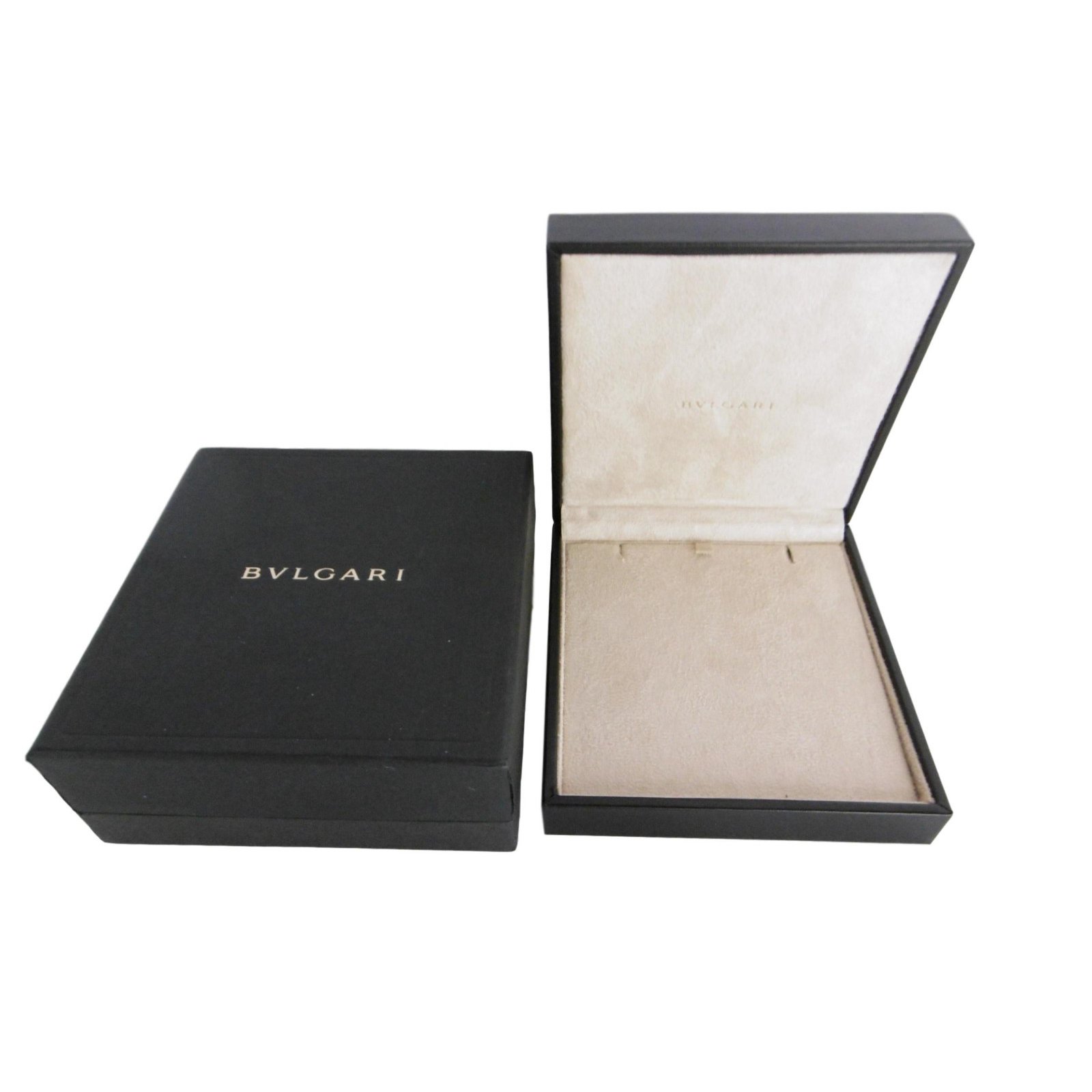 Bulgari Necklace Jewelry Box Inner Box and Outer Box Black Dark grey ...