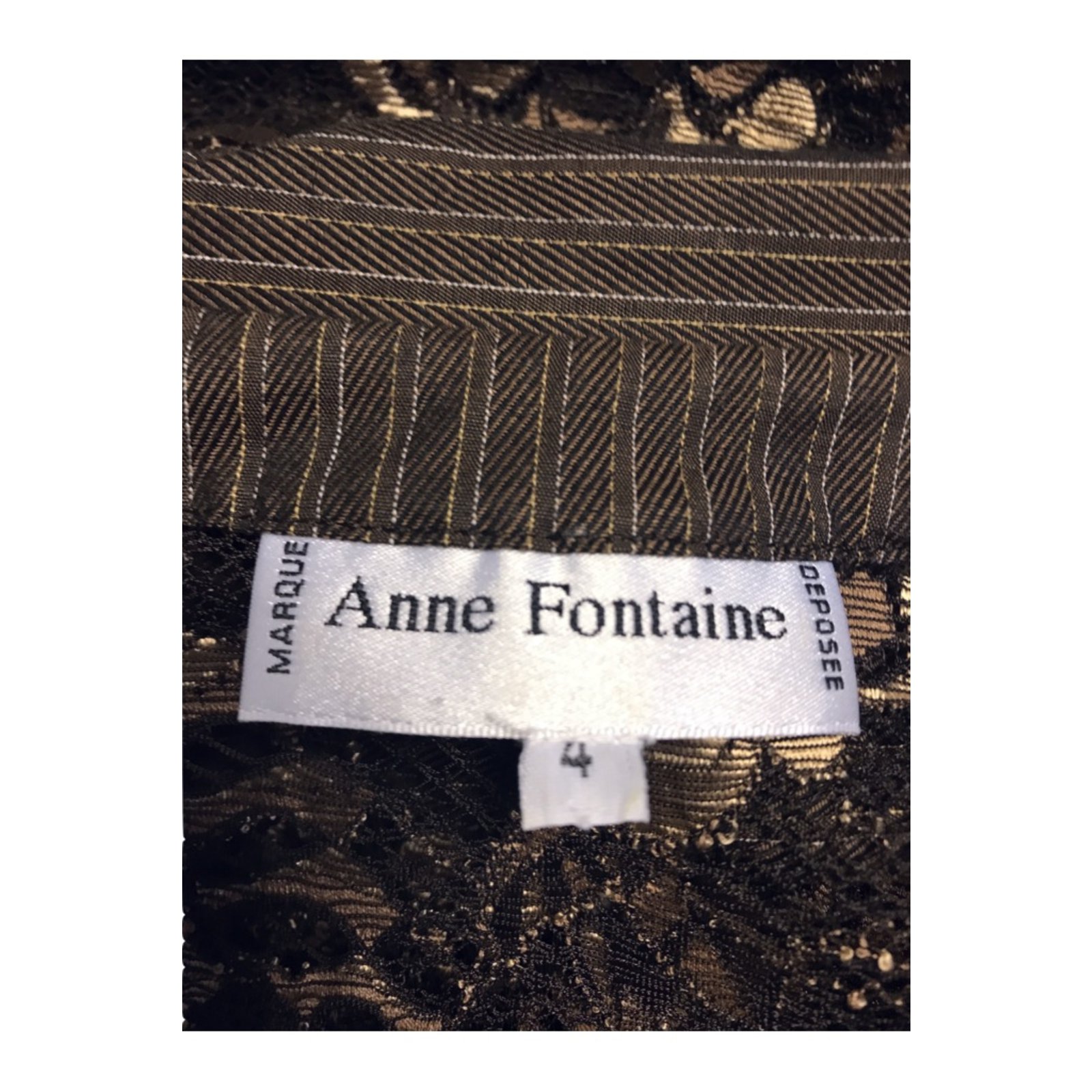 Anne Fontaine Tops Brown Cotton Lace ref.61543 - Joli Closet