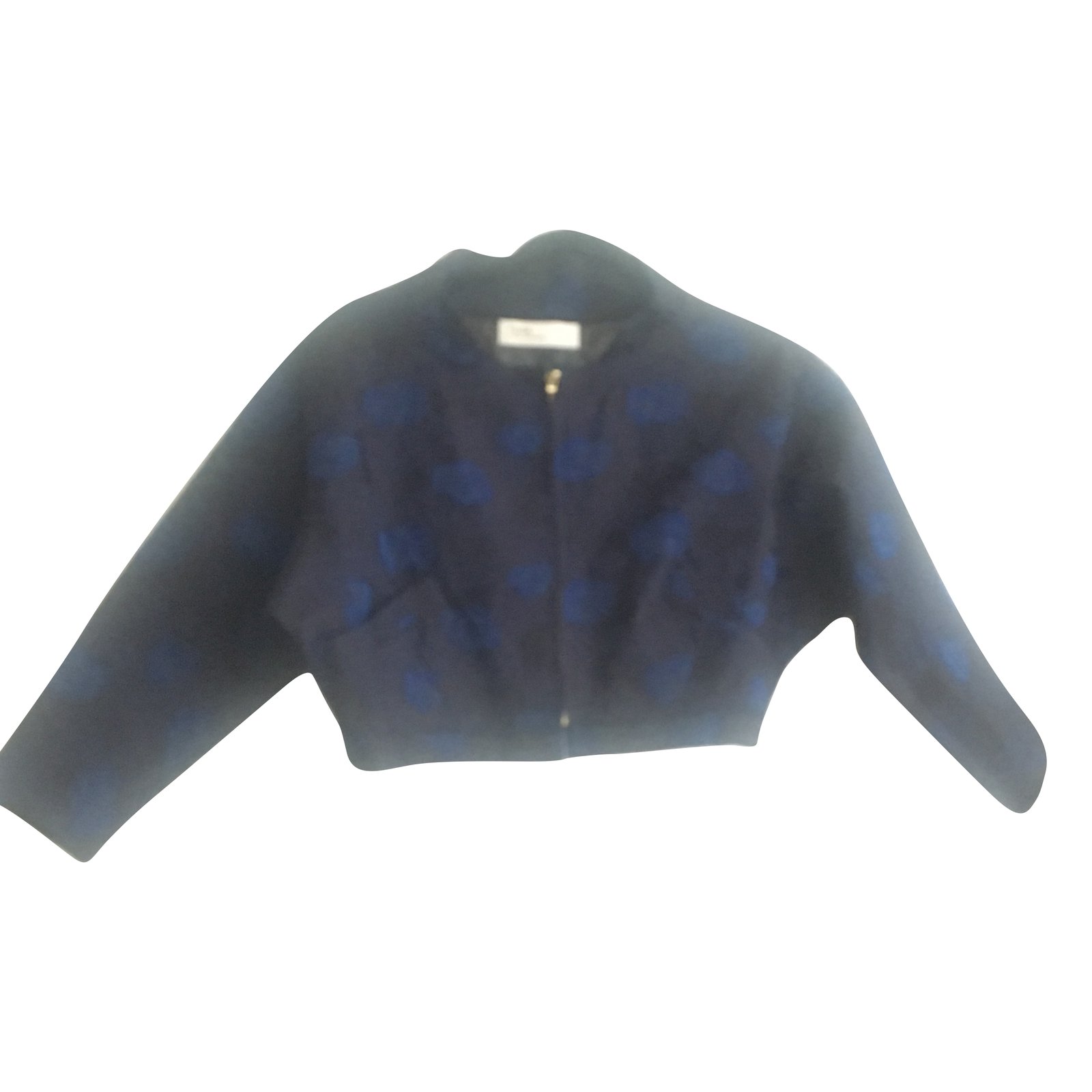 Toga Archives blue brocade jacket Black Polyester ref.61602 - Joli