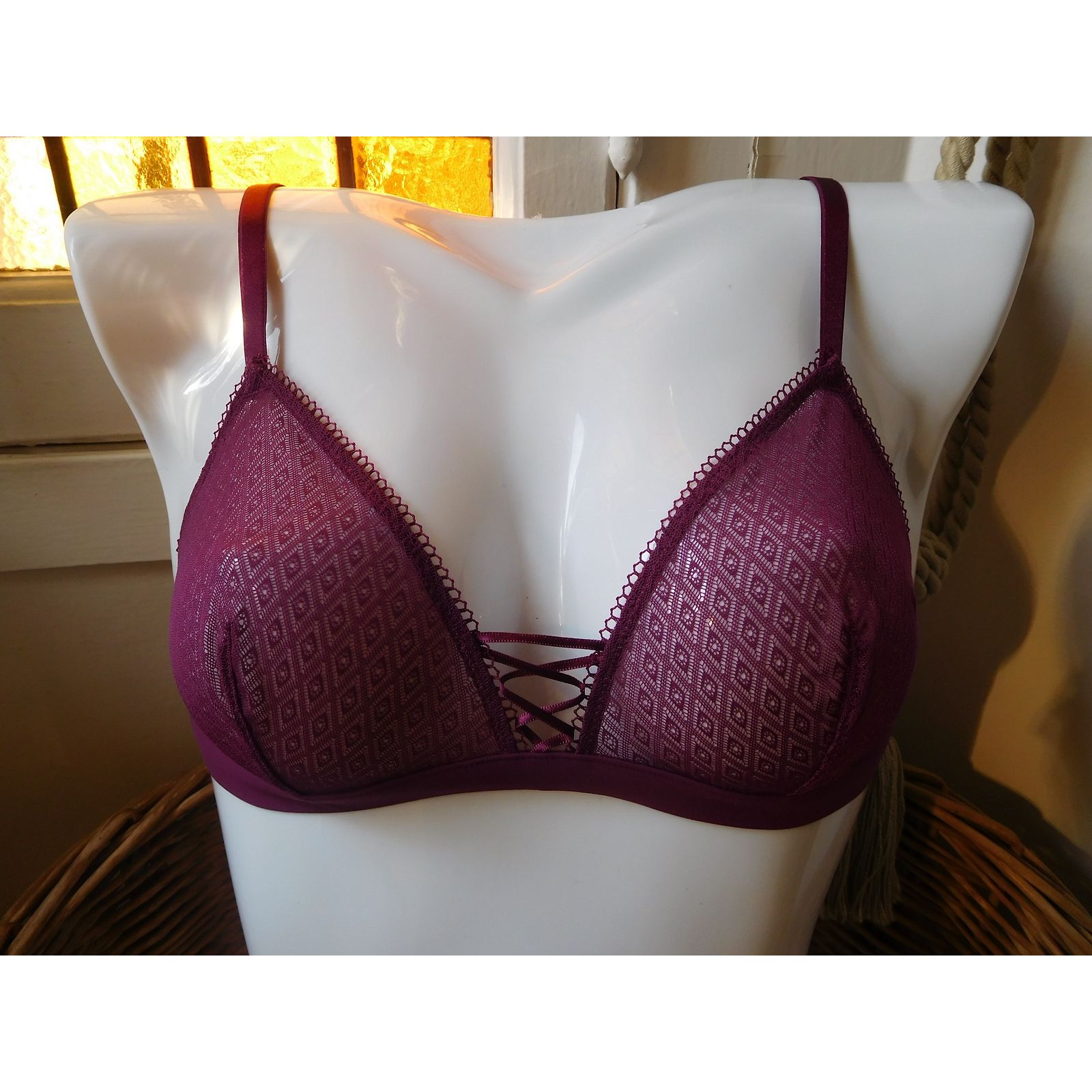 Soutien-gorge La Perla Organza Et Dentelle - Taille 80B (1B), Noir Perlé, Neuf Sans étiquettes