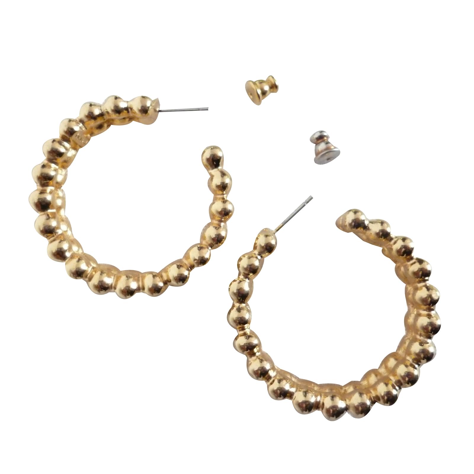 Christian Dior Earrings Golden Goldplated ref.61835 Joli Closet