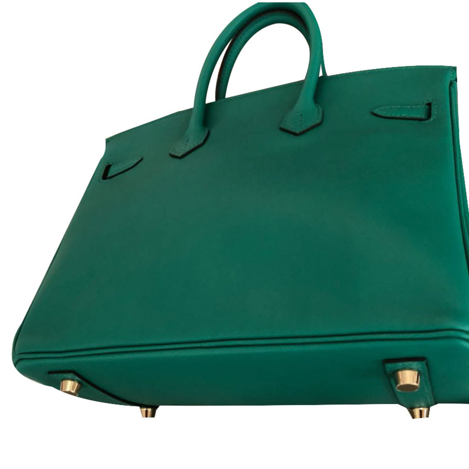 Hermès - Authenticated Birkin 25 Handbag - Leather Green Plain for Women, Never Worn