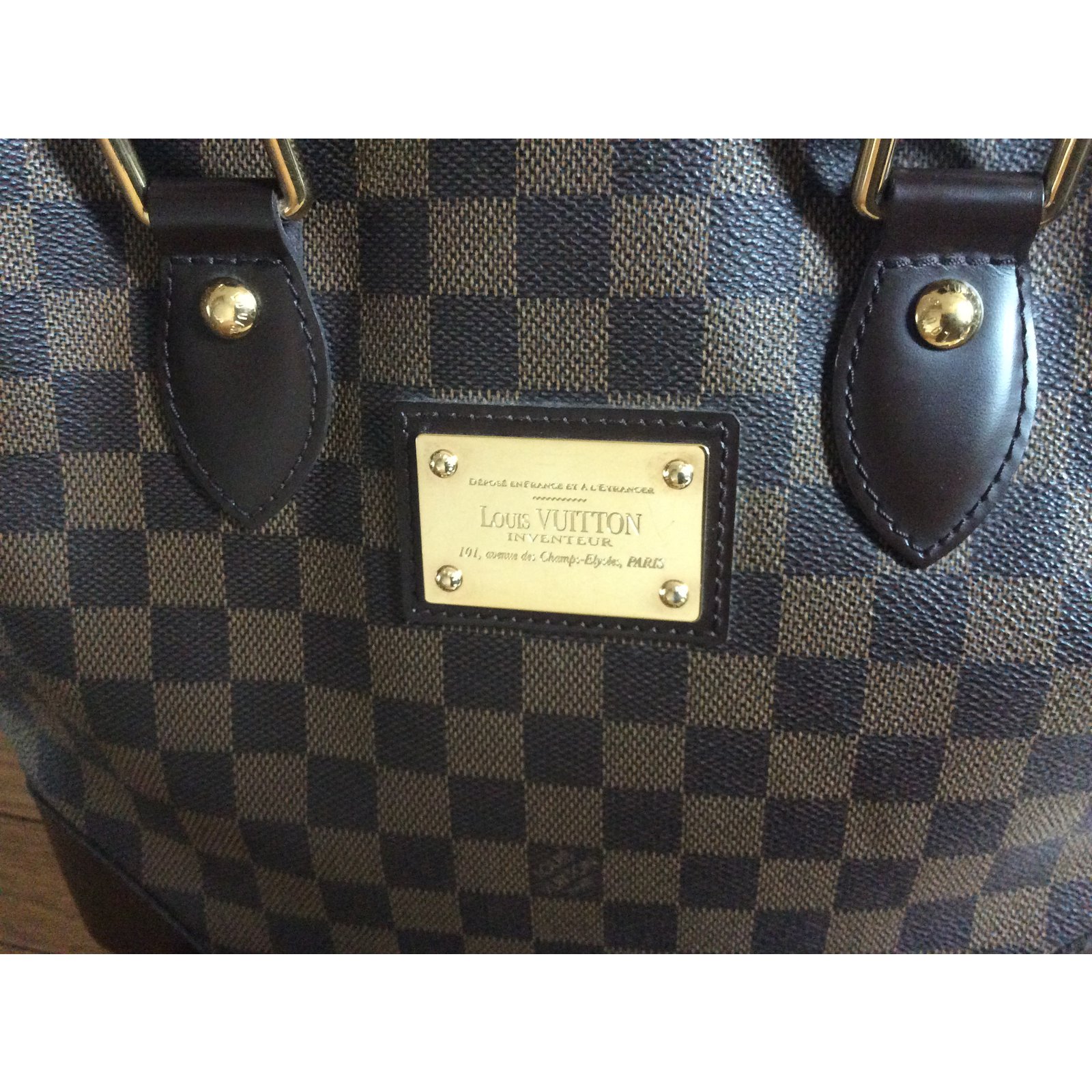 Sac louis 2024 vuitton avec plaque