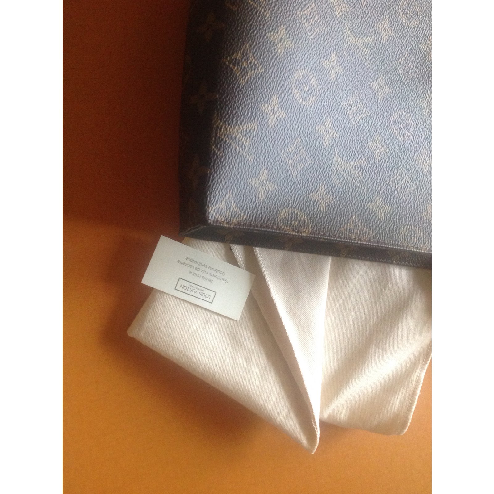 Louis Vuitton Envelope Dust Cover Bag Beige Cotton ref.173527 - Joli Closet
